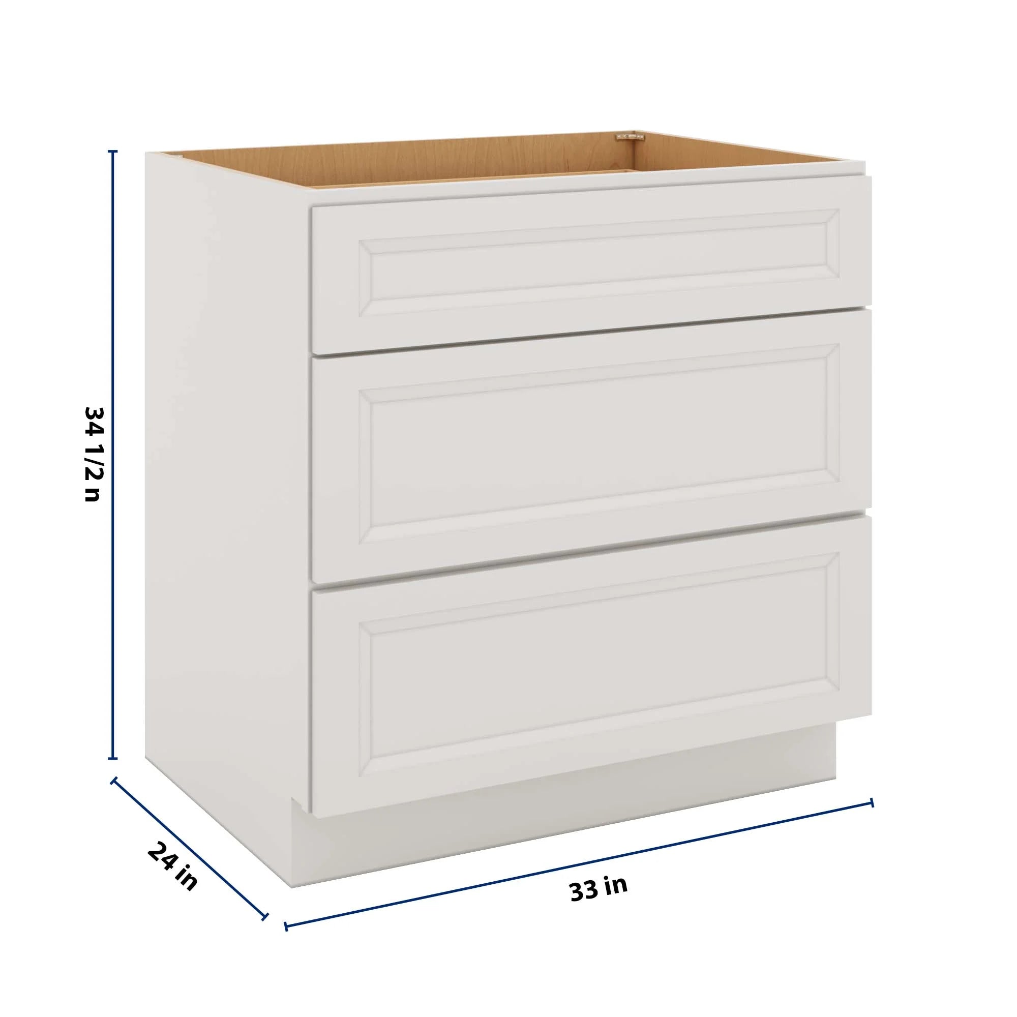 J&K Pure B5 Base w/3 Drawers - 33" W