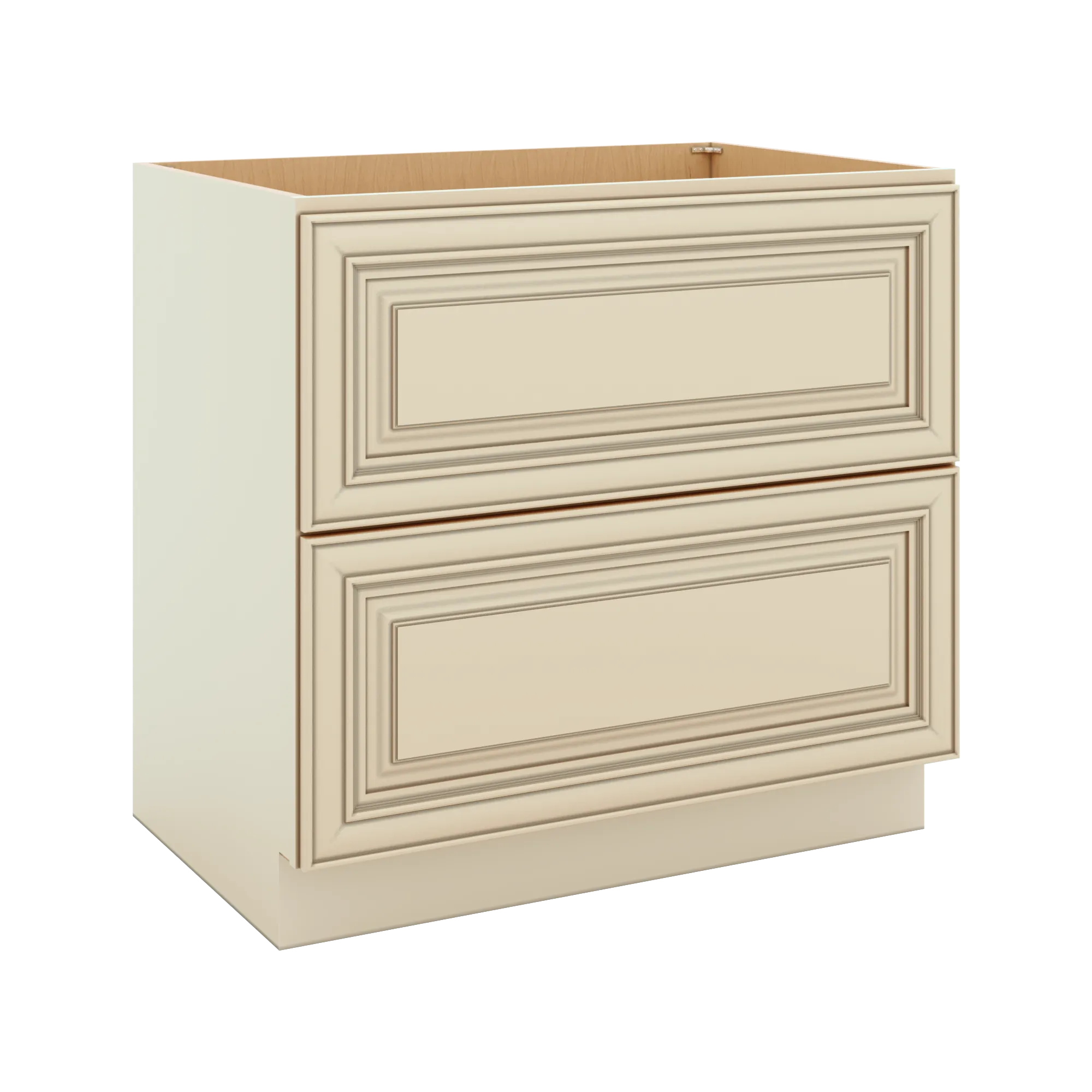 J&K Creme Glazed A7 Base w/2 Drawers - 36" W
