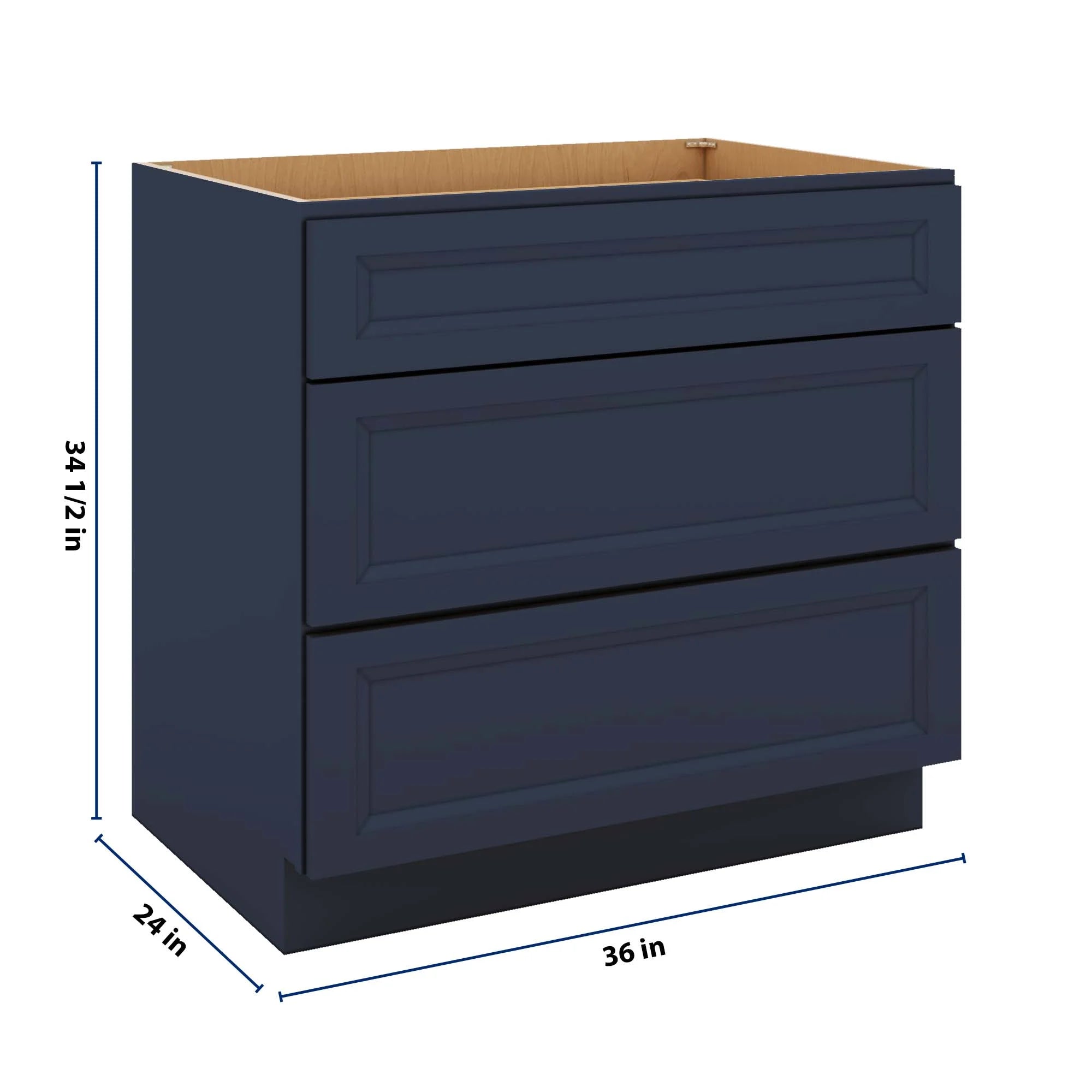J&K Naval B7 Base w/3 Drawers - 36" W