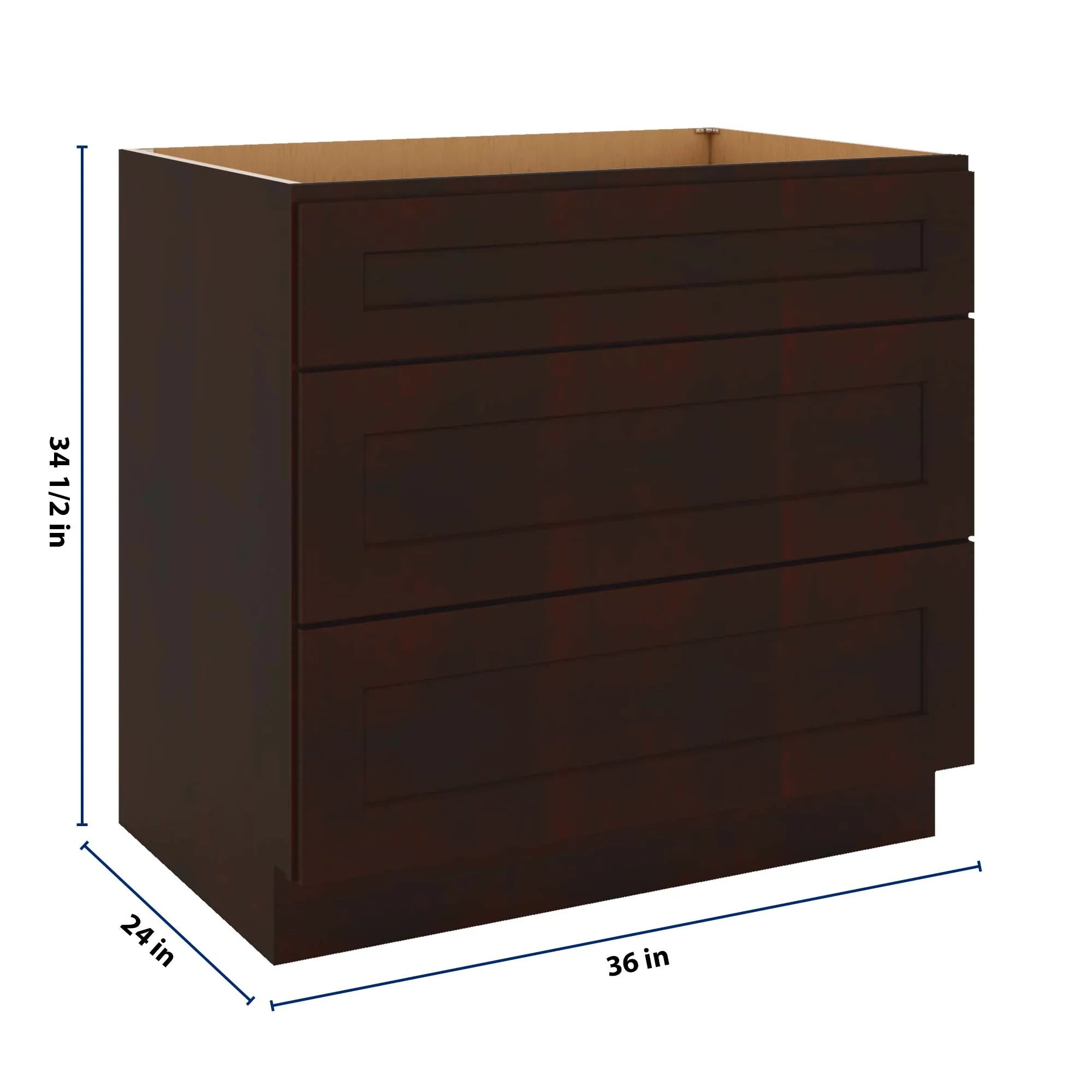 J&K Java Coffee S1 Base w/3 Drawers - 36" W