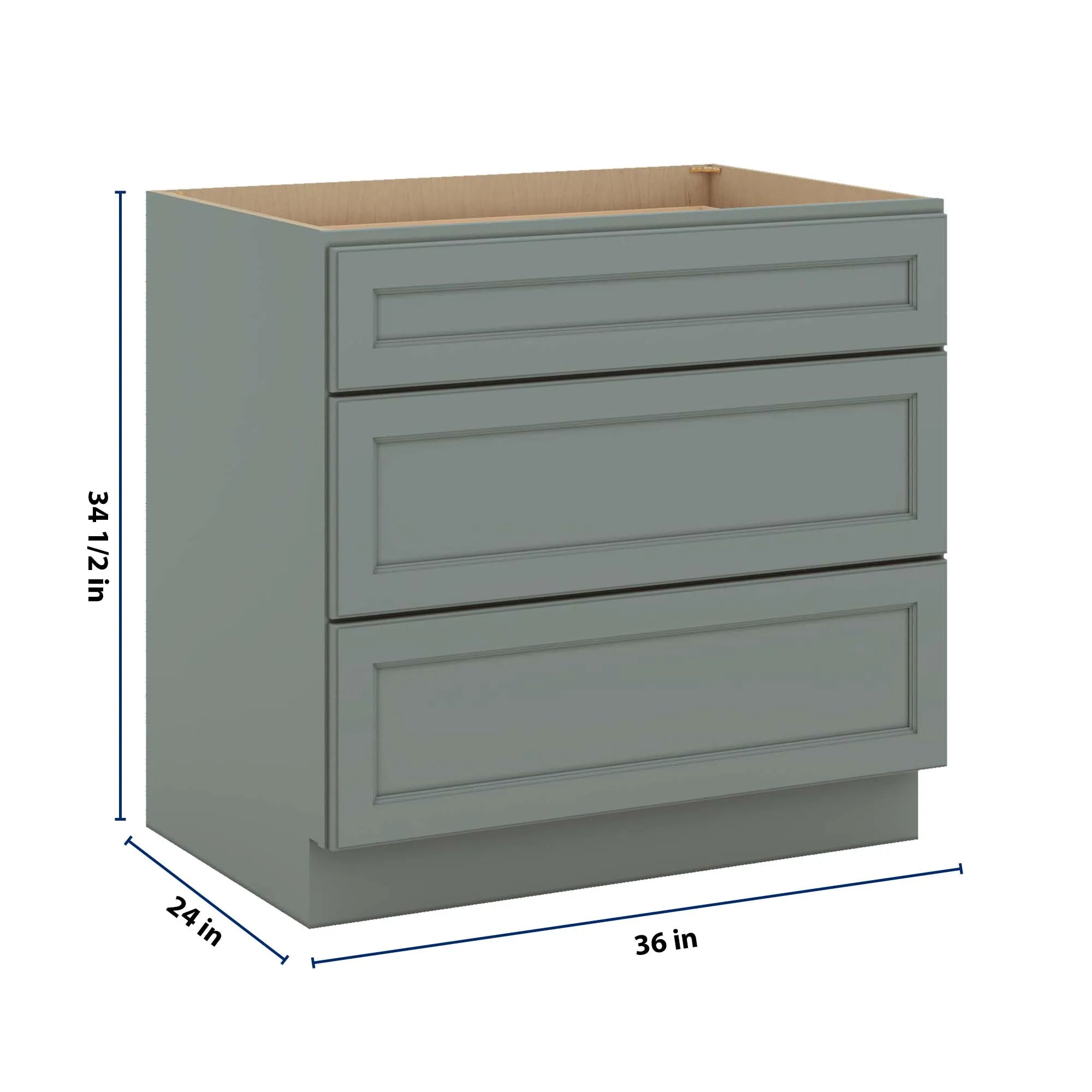 J&K Sage E3 Base w/3 Drawers - 36" W