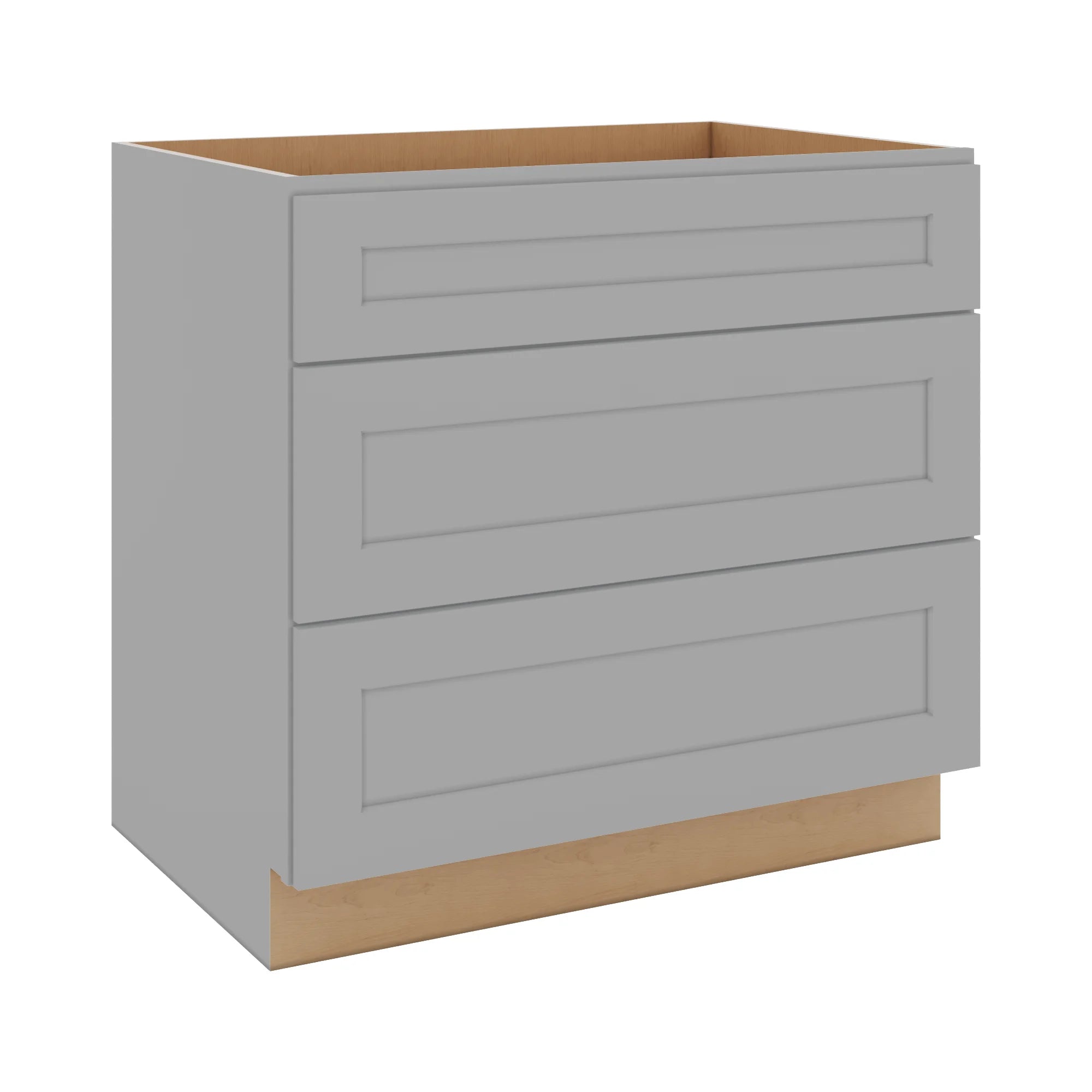 J&K Castle Grey S5 Base w/3 Drawers - 36" W