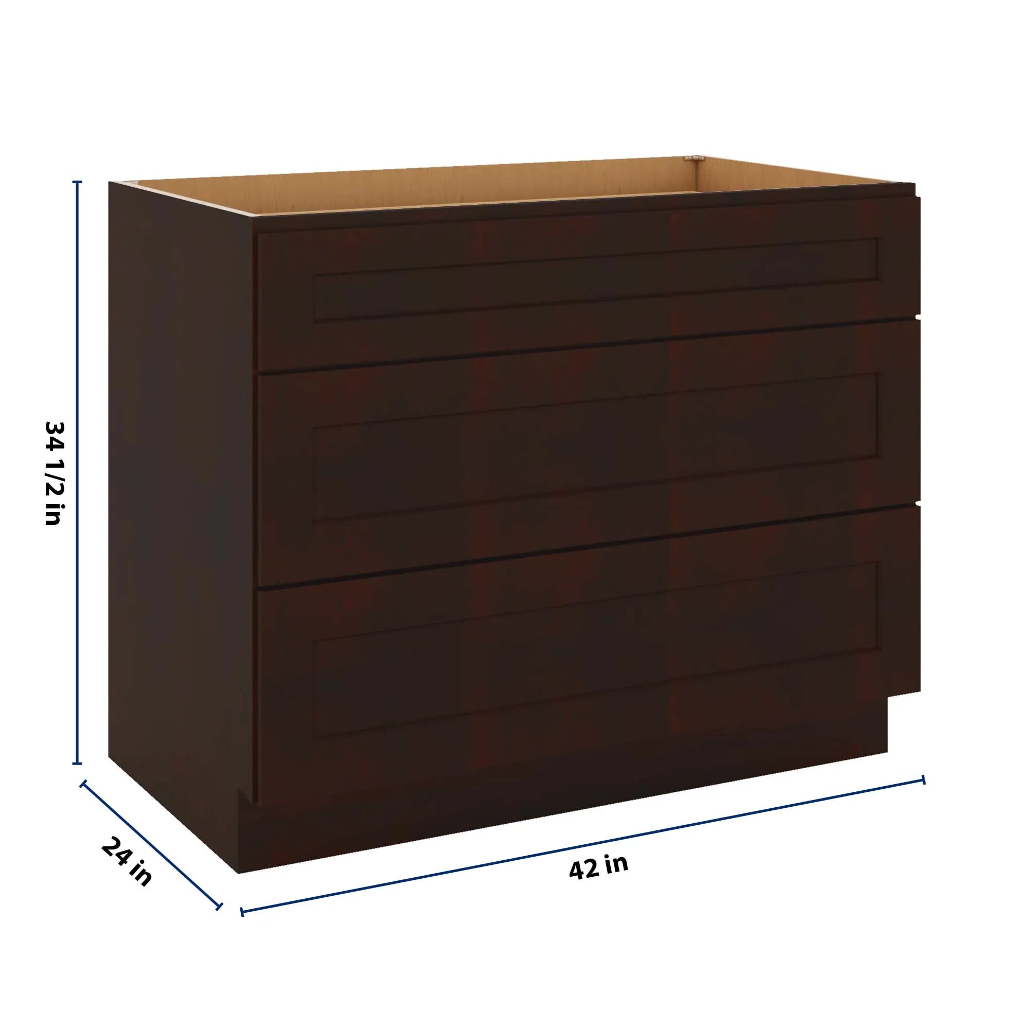 J&K Java Coffee S1 Base w/3 Drawers - 42" W