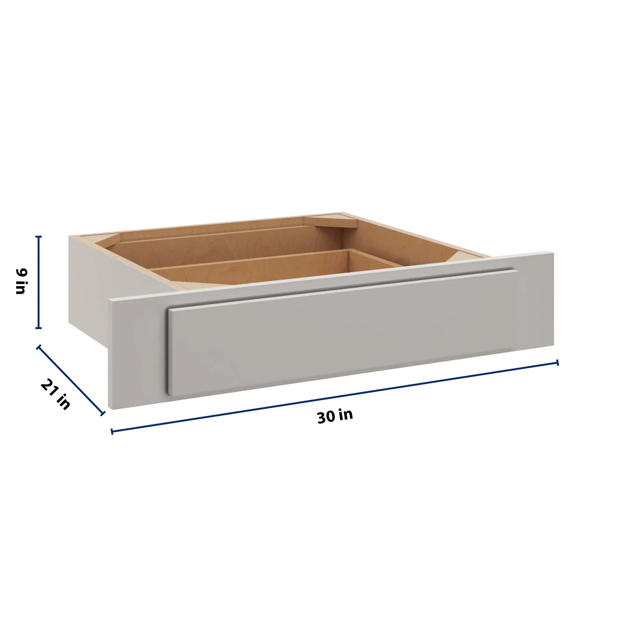 cnc luxor 5 piece misty grey 30 w x 21 d desk drawer