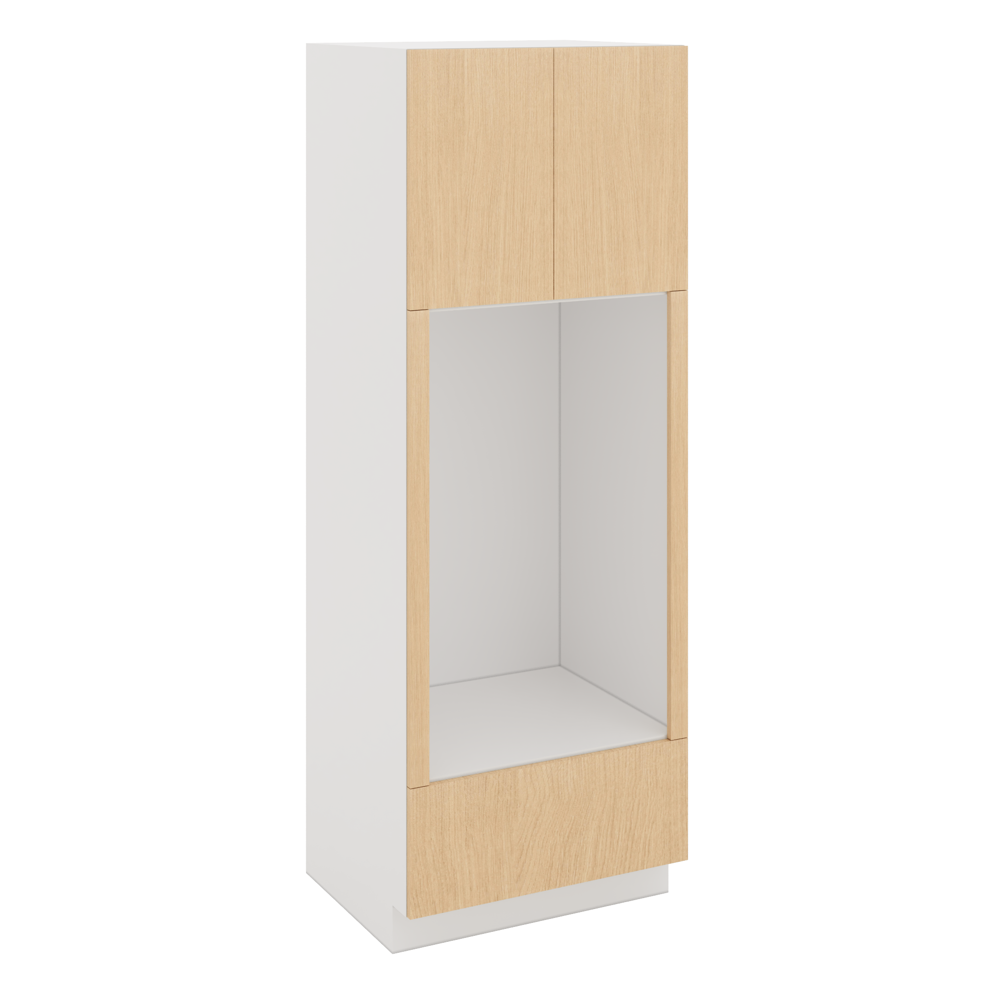 Modernform Cabinet Natural Oak 30" W X 84" H X 24" D Tall Double Oven Cabinet