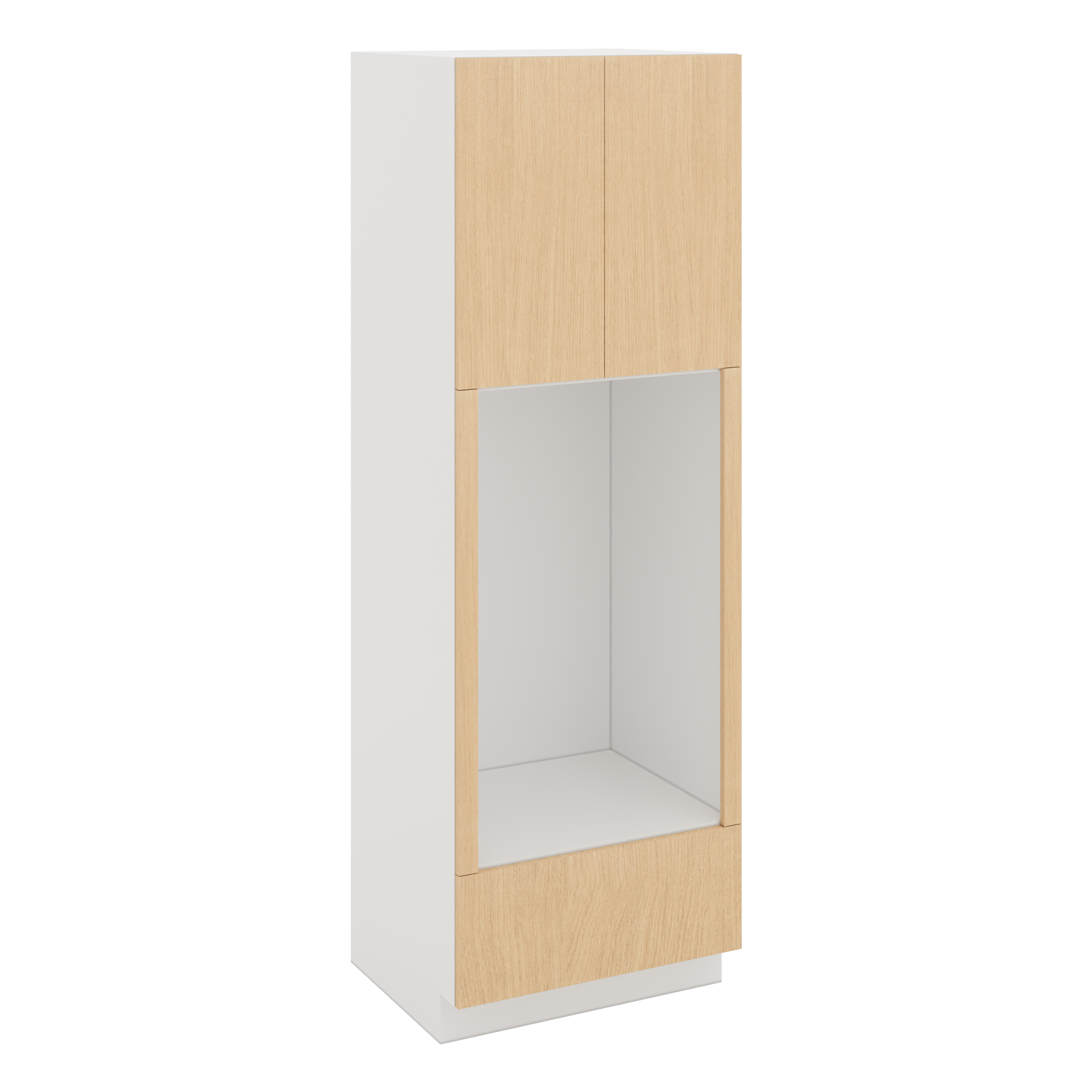 Modernform Cabinet Natural Oak 30" W X 90" H X 24" D Tall Double Oven Cabinet