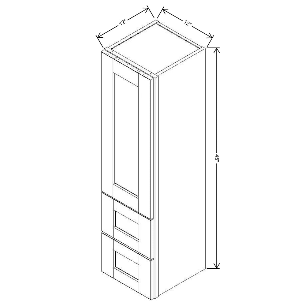 J&K Hazel H8 Vanity Counter Linen 12" W x 45" H x 12" D