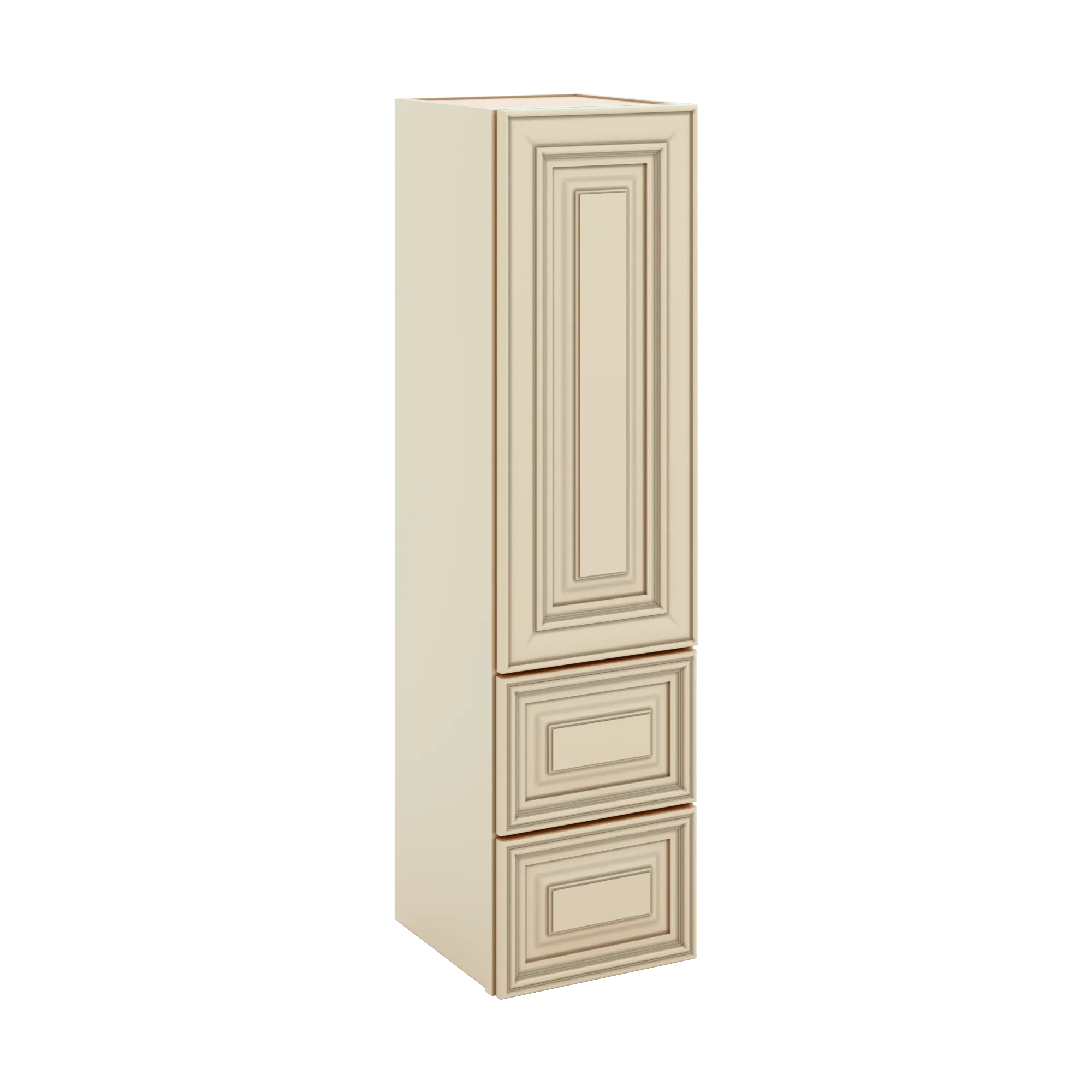 J&K Creme Glazed A7 Vanity Counter Linen 12" W x 45" H x 12" D