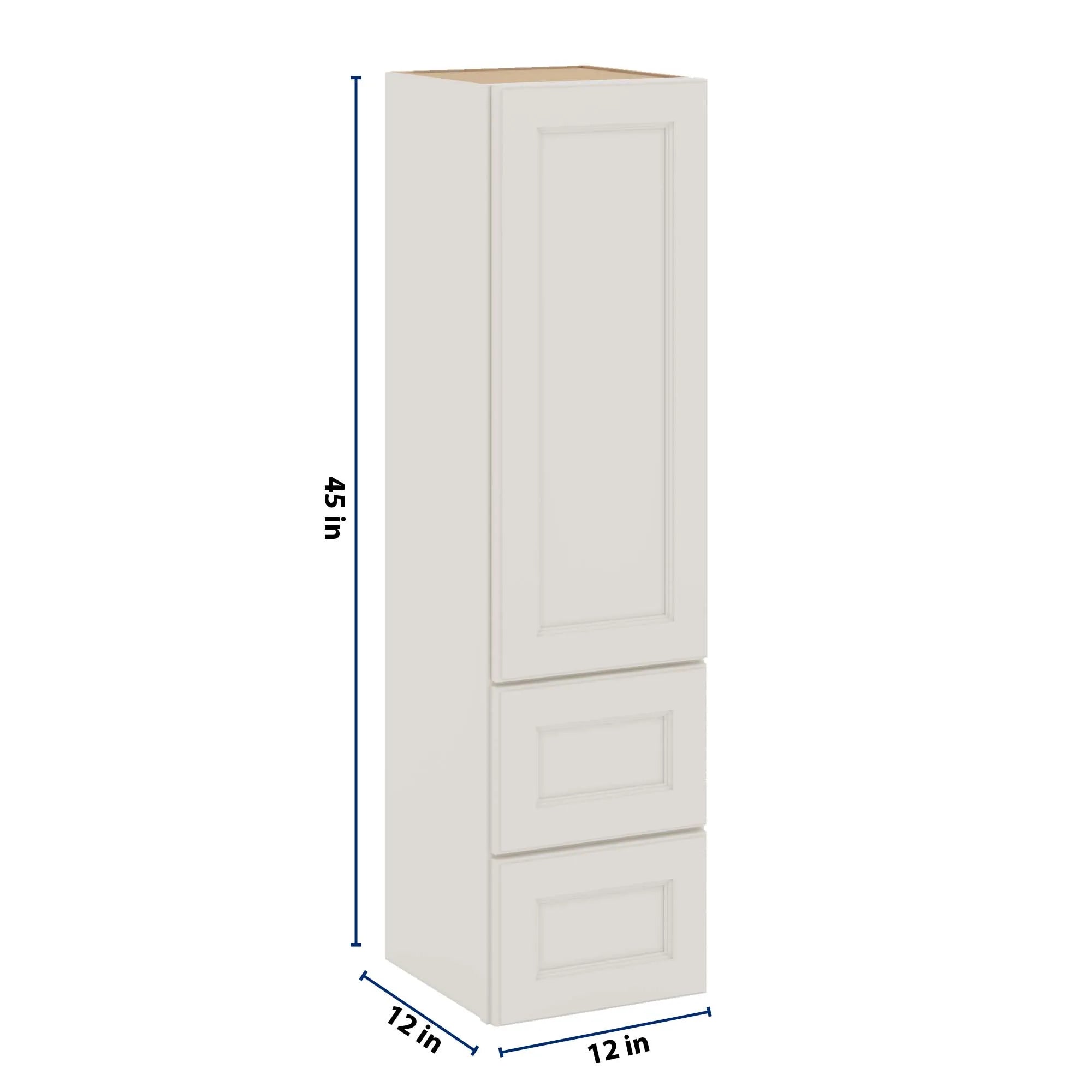 J&K Dove E1 Vanity Counter Linen 12" W x 45" H x 12" D