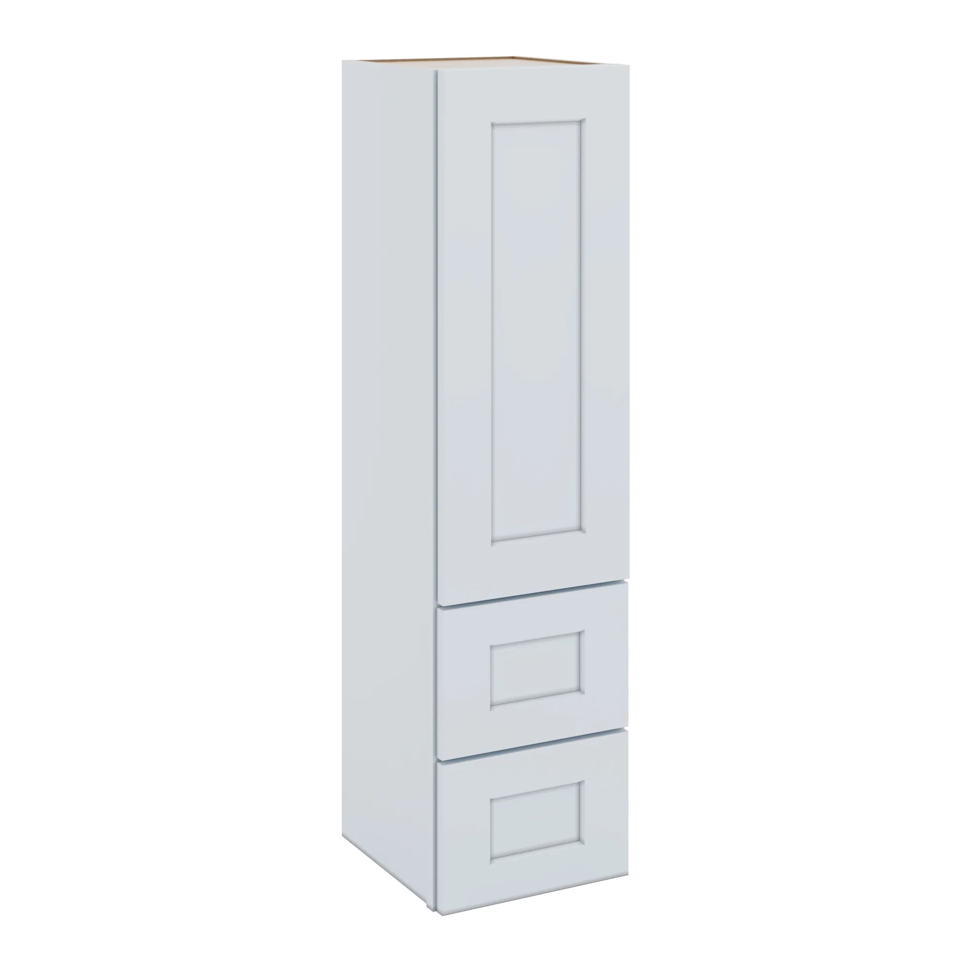 J&K White Shaker S8 Vanity Counter Linen 12" W x 45" H x 12" D