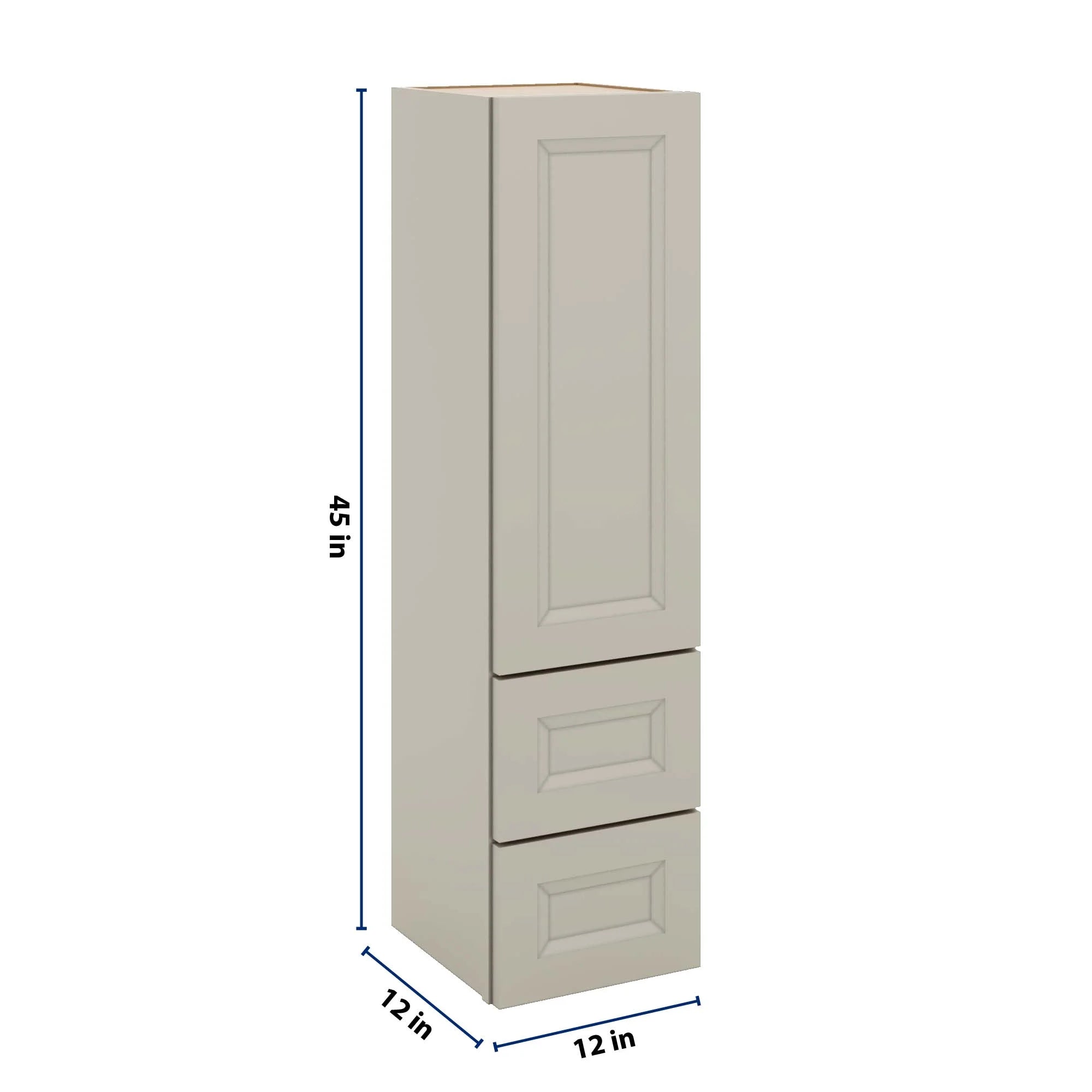 J&K Pebble B6 Vanity Counter Linen 12" W x 45" H x 12" D