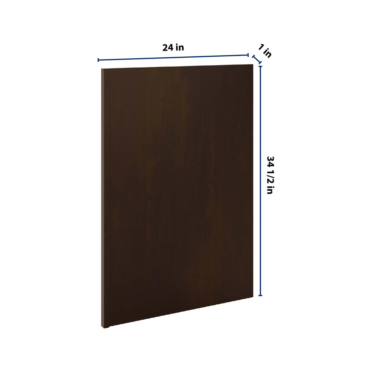 CNC Luxor 5-Piece Espresso 1/2" W X 34 1/2" H X 24" D Base End Panel