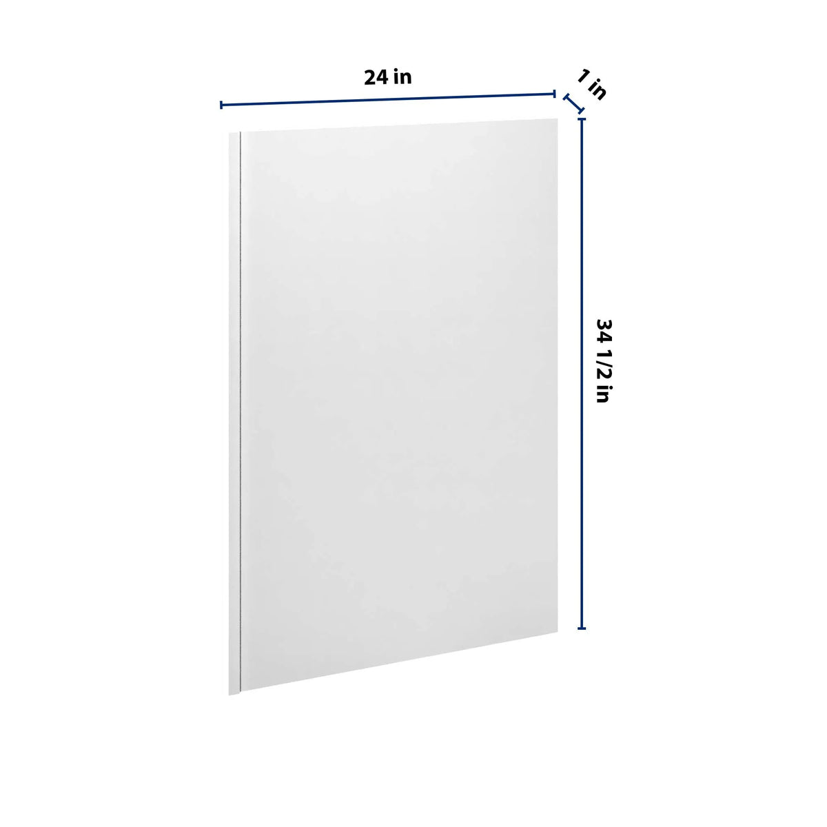 CNC Luxor 5-Piece White 1/2" W X 34 1/2" H X 24" D Base End Panel