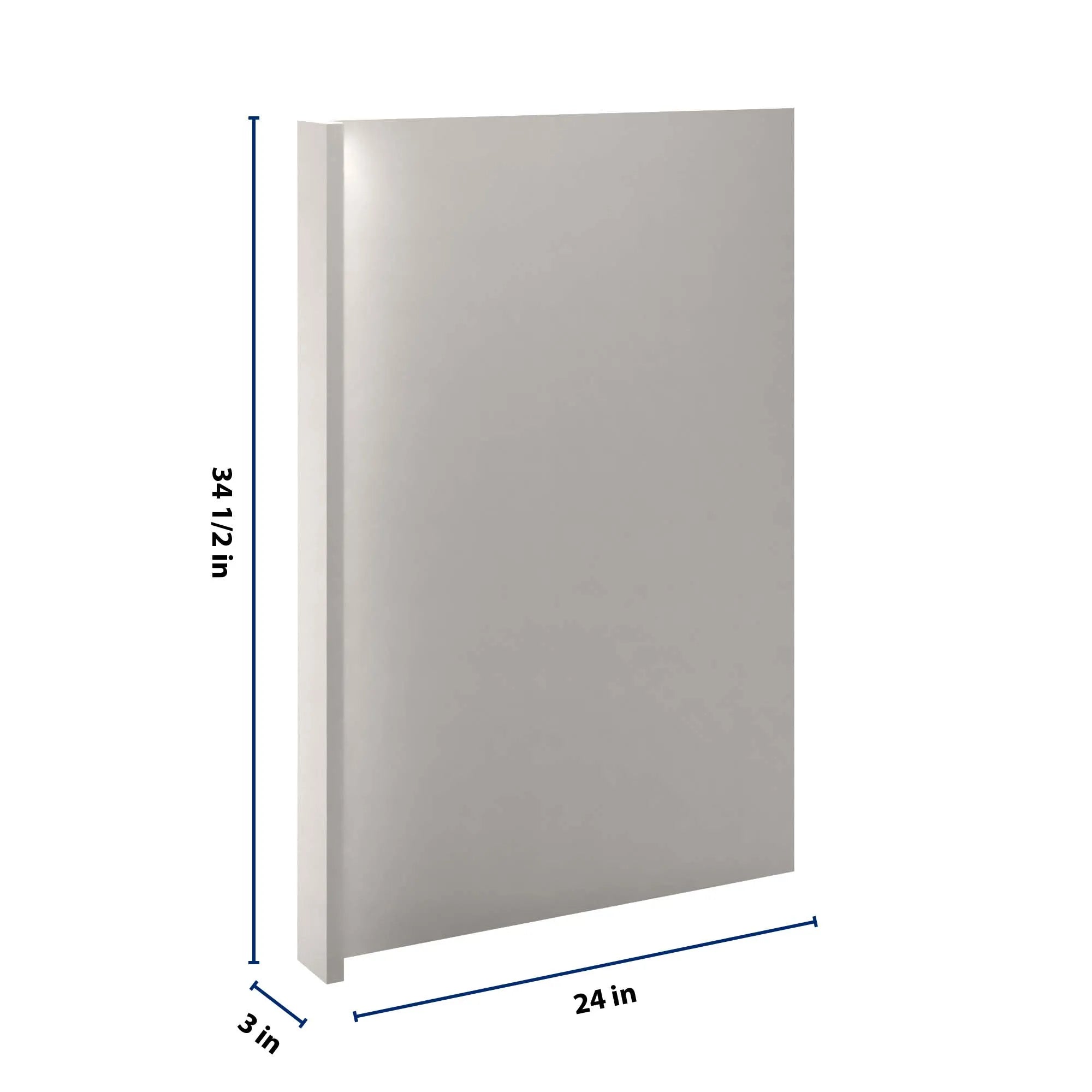 cnc luxor 5 piece misty grey 3 w x 34 1 2 h x 24 d base end panel