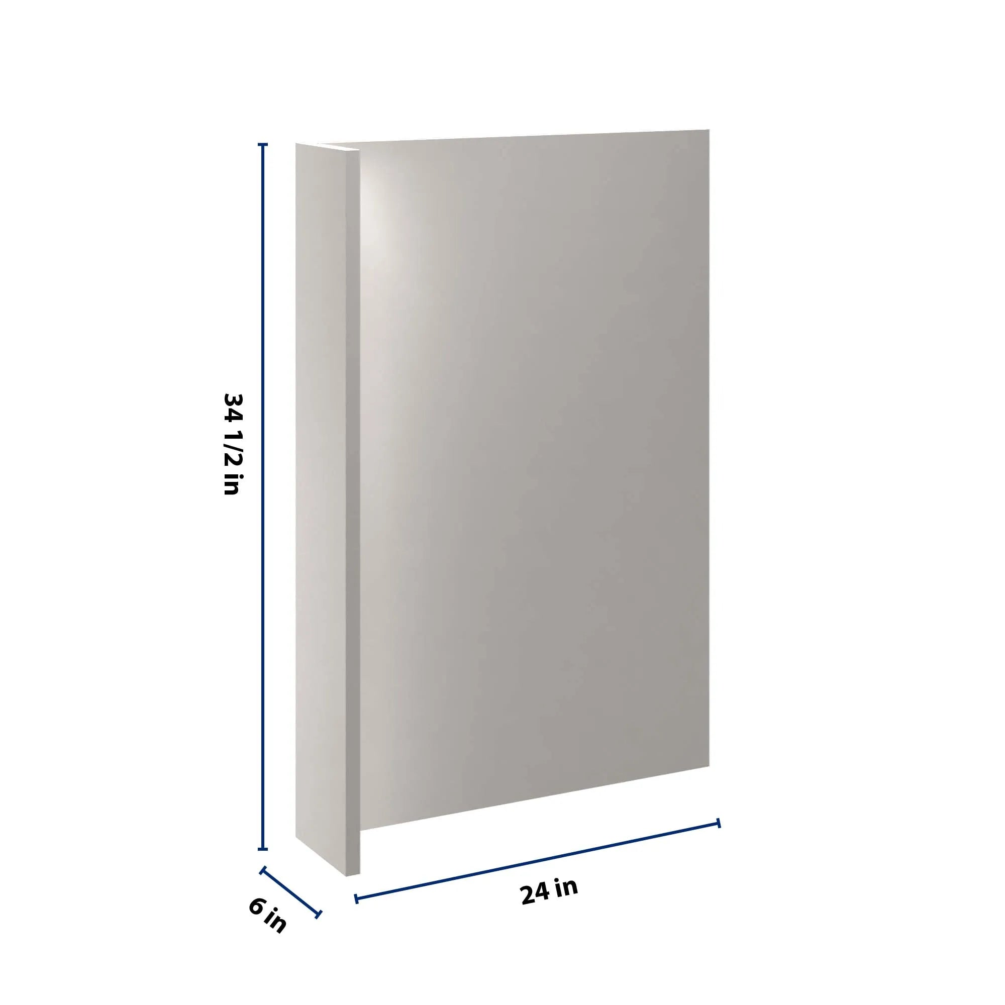cnc luxor 5 piece misty grey 6 w x 34 1 2 h x 24 d base end panel