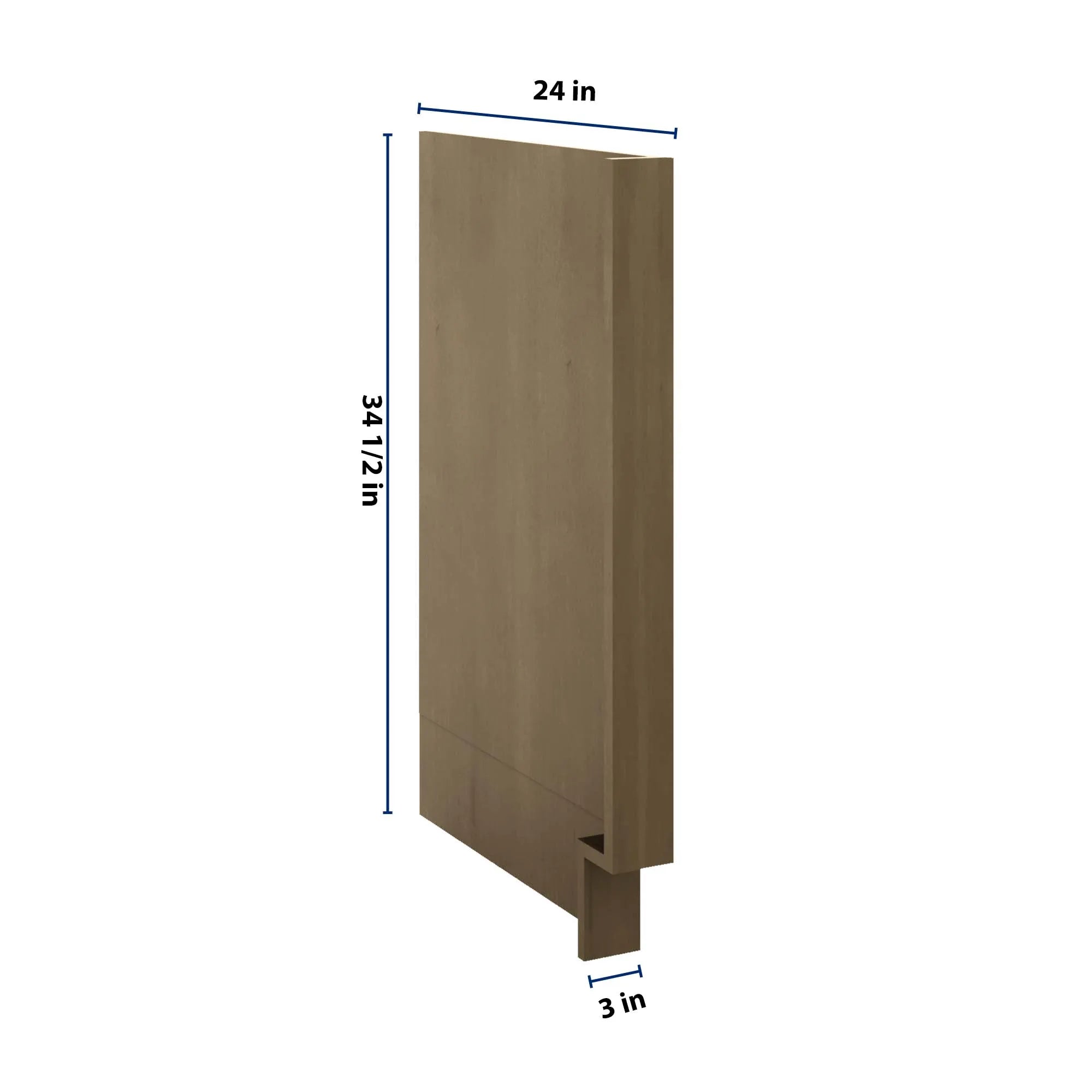 J&K Hazel H8 Dishwasher Panel w/Return Filler 3" W x 34 1/2" H x 24" D