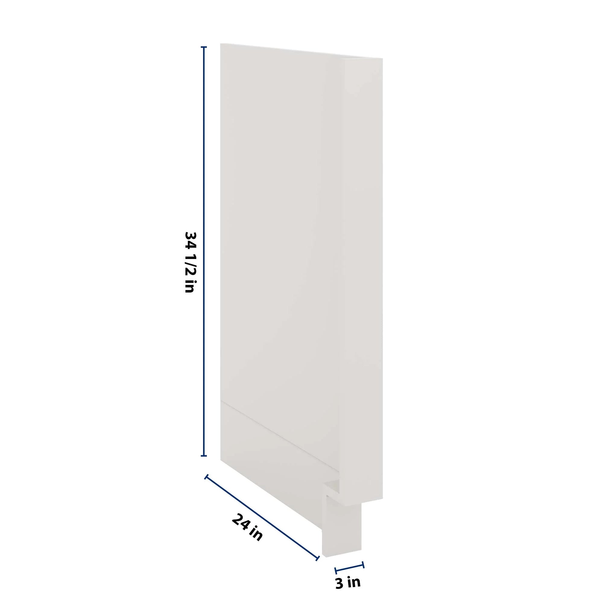 J&K Pure B5 Dishwasher Panel w/Return Filler 3" W x 34 1/2" H x 24" D