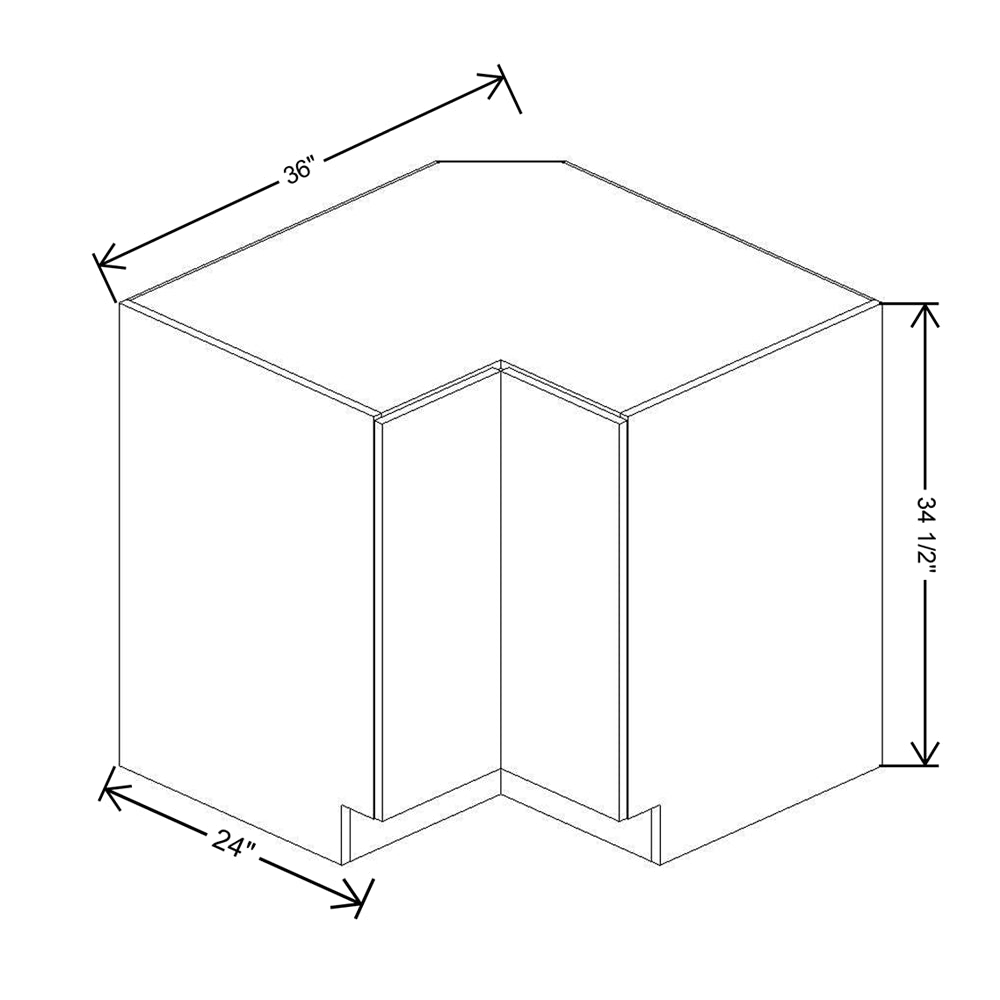 CNC Classic Milano Sand 36" W Easy Reach Corner Base Cabinet