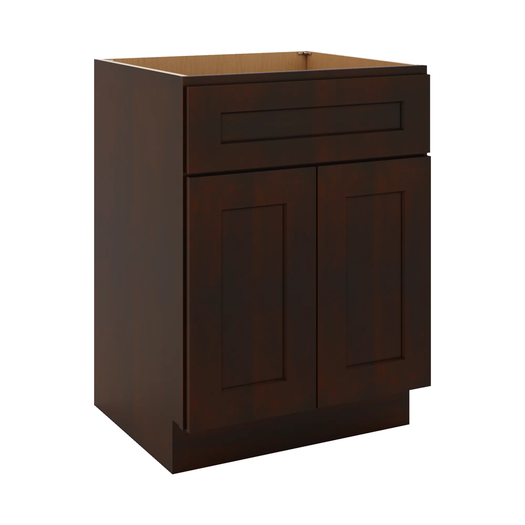 J&K Java Coffee S1 Vanity Base Sink Door/False Drawer 24" W x 33" H x 21" D