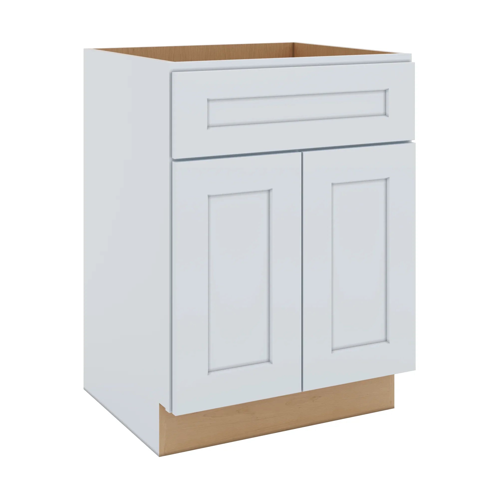J&K White Shaker S8 Vanity Base Sink Door/False Drawer 24" W x 33" H x 21" D