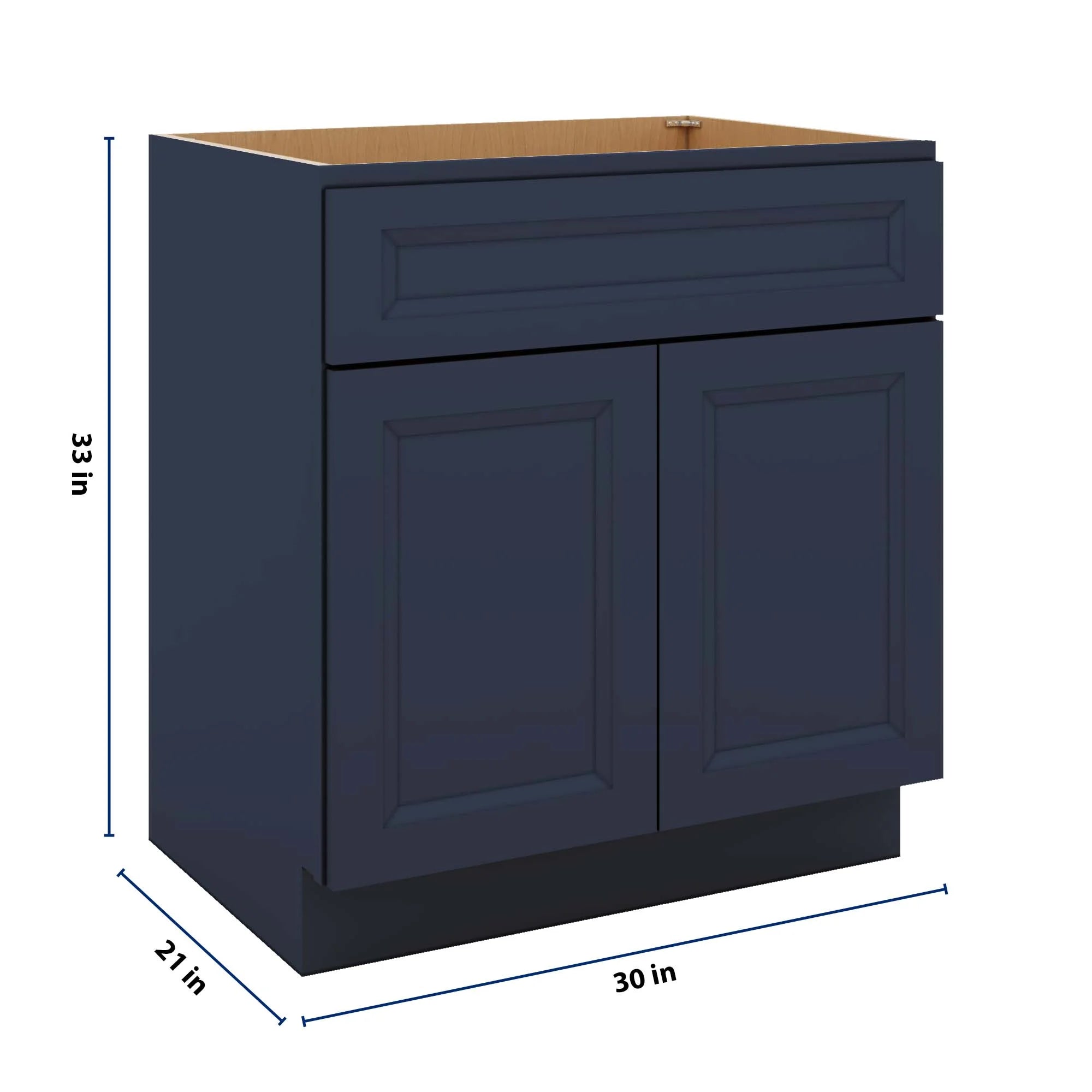J&K Naval B7 Vanity Base Sink Door/False Drawer 30" W x 33" H x 21" D