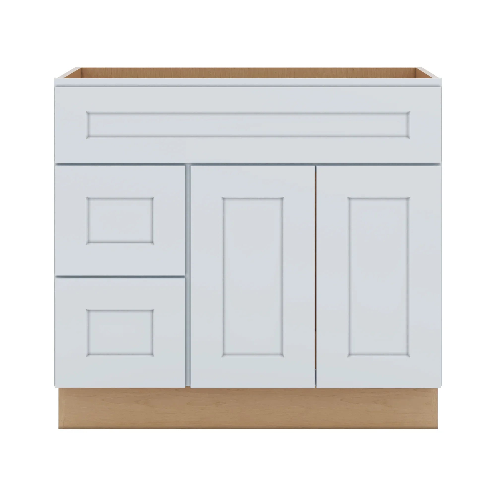 J&K White Shaker S8 Vanity Sink Combo 36" W x 33" H x 21" D