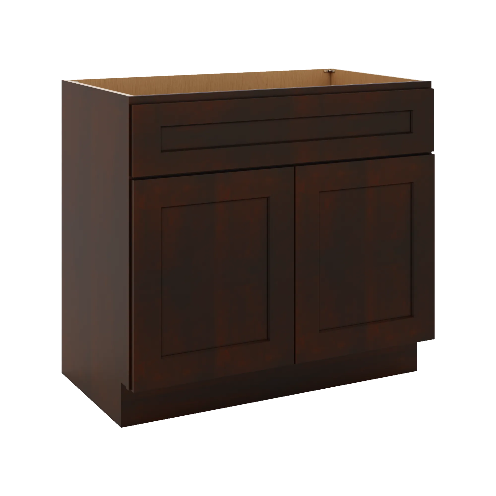 J&K Java Coffee S1 Vanity Base Sink Door/False Drawer 36" W x 33" H x 21" D