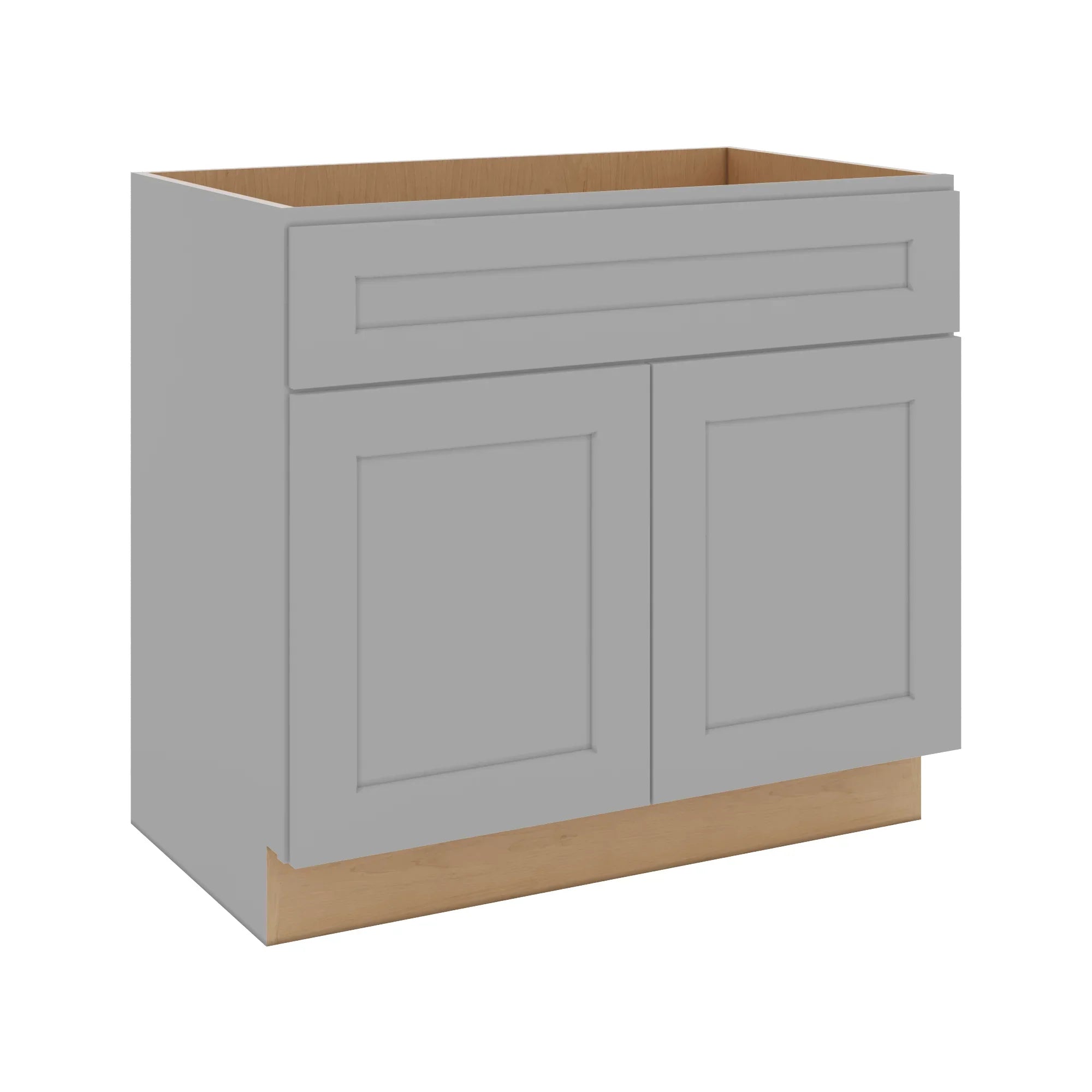 J&K Castle Grey S5 Vanity Base Sink Door/False Drawer 36" W x 33" H x 21" D