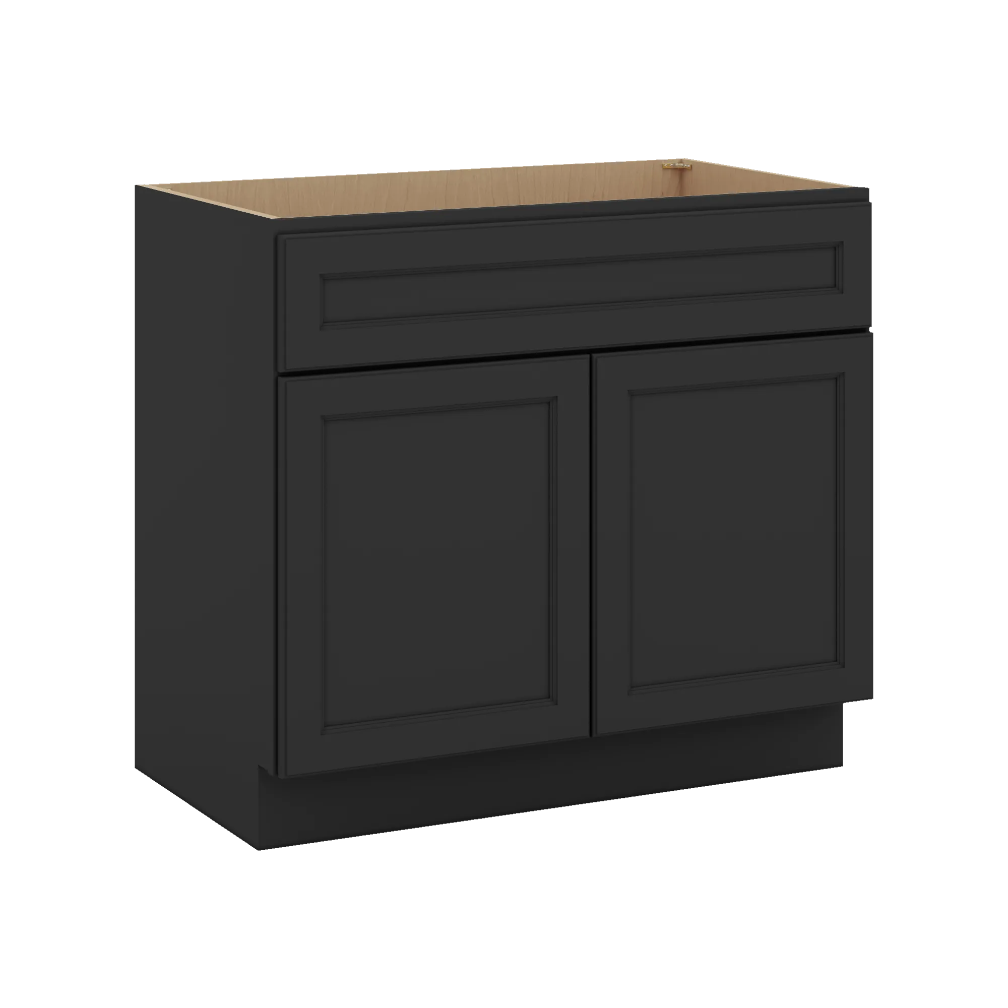 J&K Charcoal E2 Vanity Base Sink Door/False Drawer 36" W x 33" H x 21" D