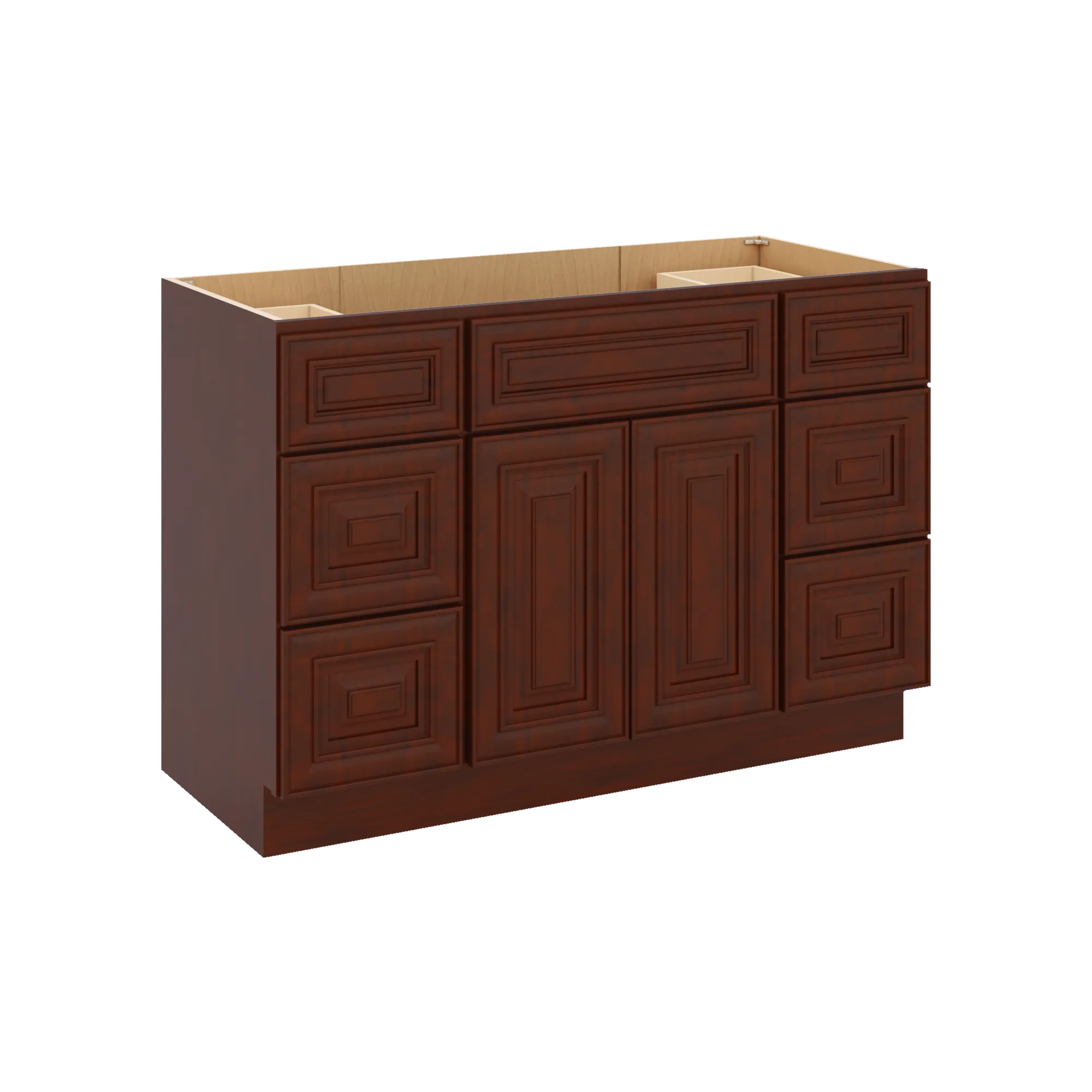 J&K Mahogany J5 Vanity Sink Combo 48" W x 33" H x 21" D