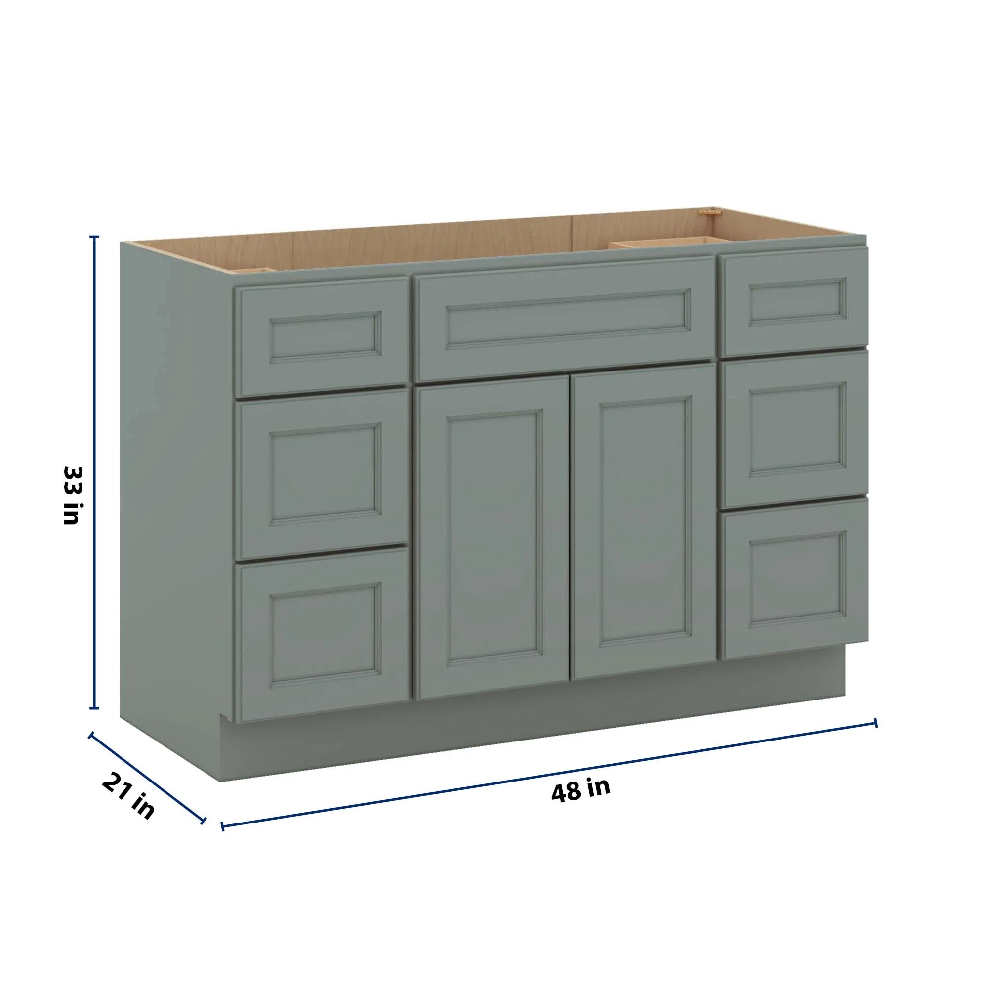 J&K Sage E3 Vanity Sink Combo 48" W x 33" H x 21" D