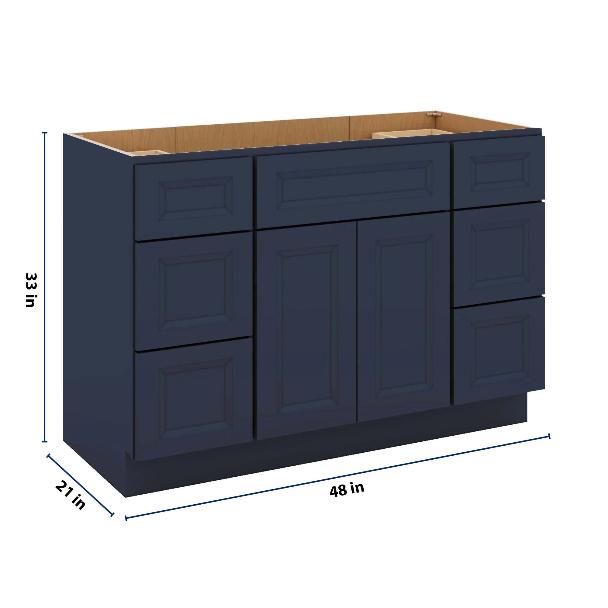 J&K Naval B7 Vanity Sink Combo 48" W x 33" H x 21" D