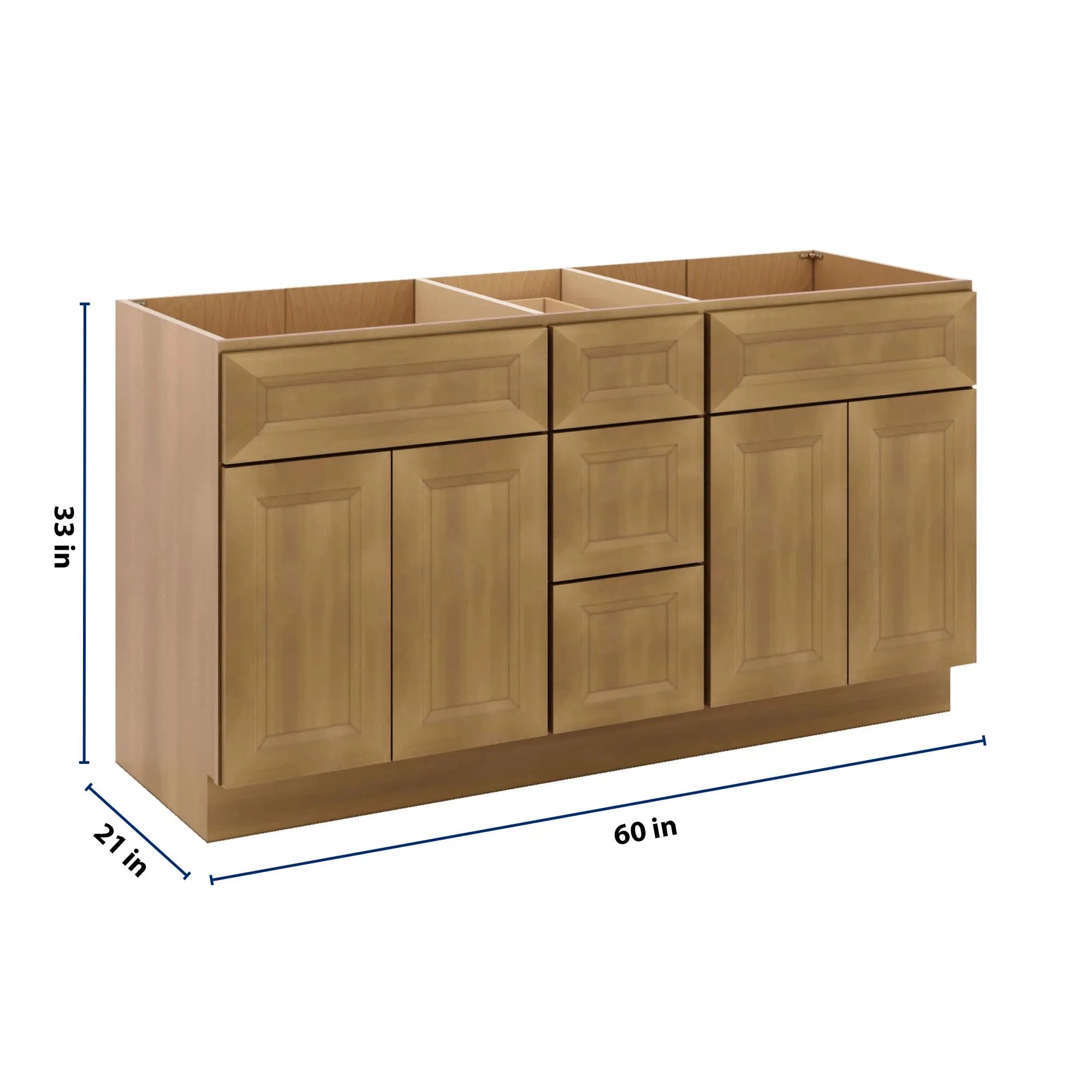 J&K Butterscotch B8 Vanity Sink Combo 60" W x 33" H x 21" D