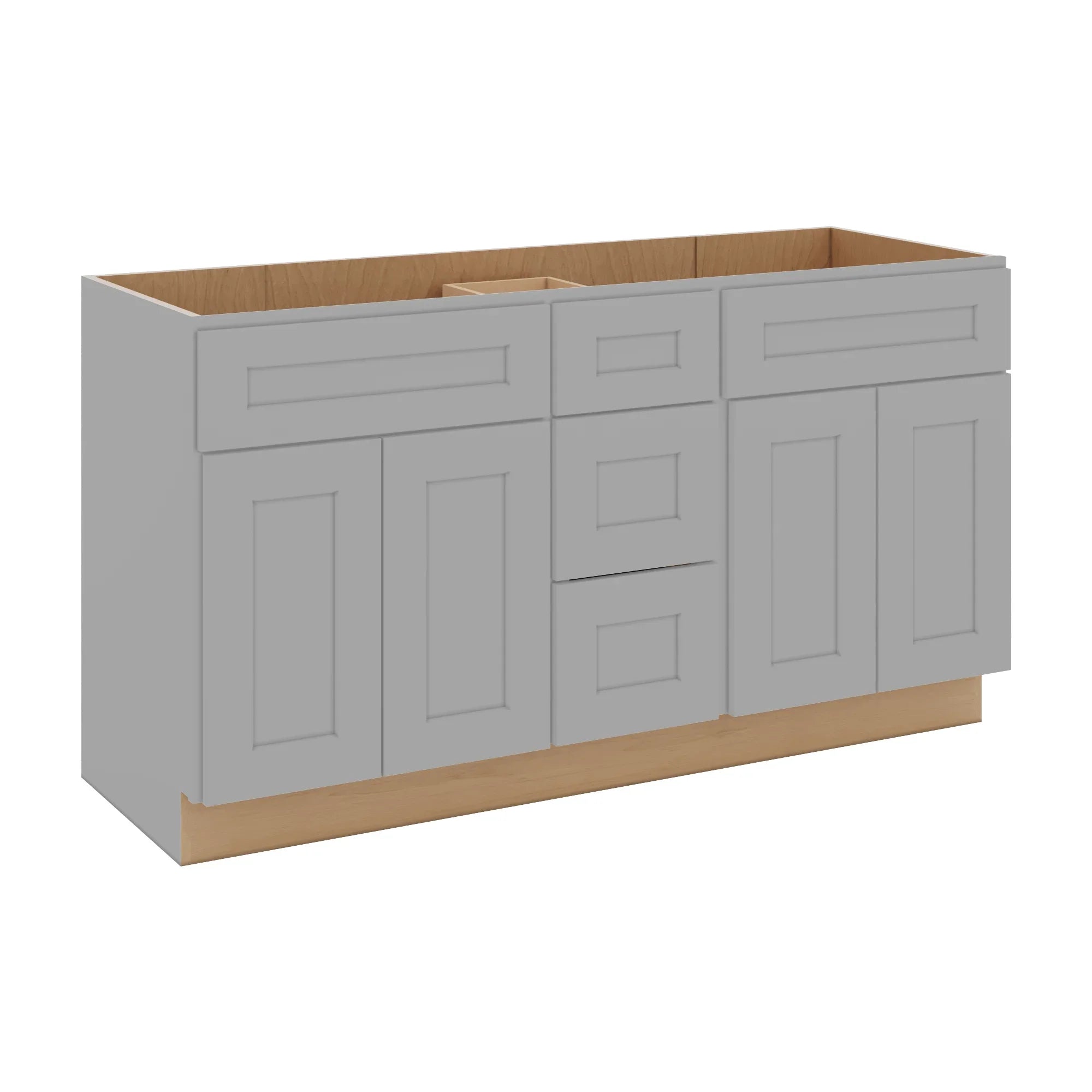 J&K Castle Grey S5 Vanity Sink Combo 60" W x 33" H x 21" D