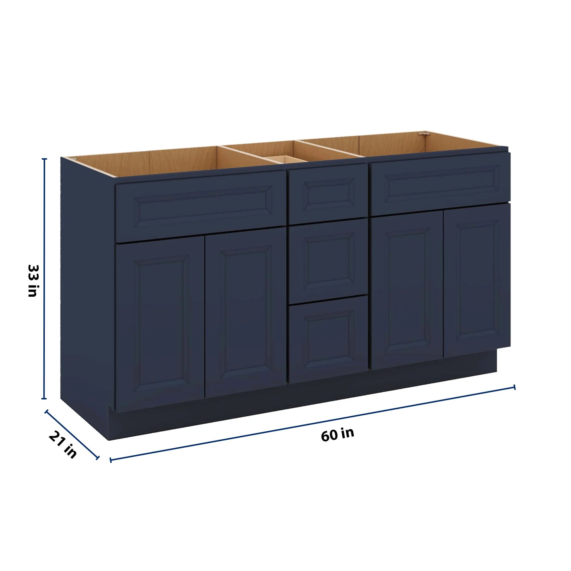 J&K Naval B7 Vanity Sink Combo 60" W x 33" H x 21" D