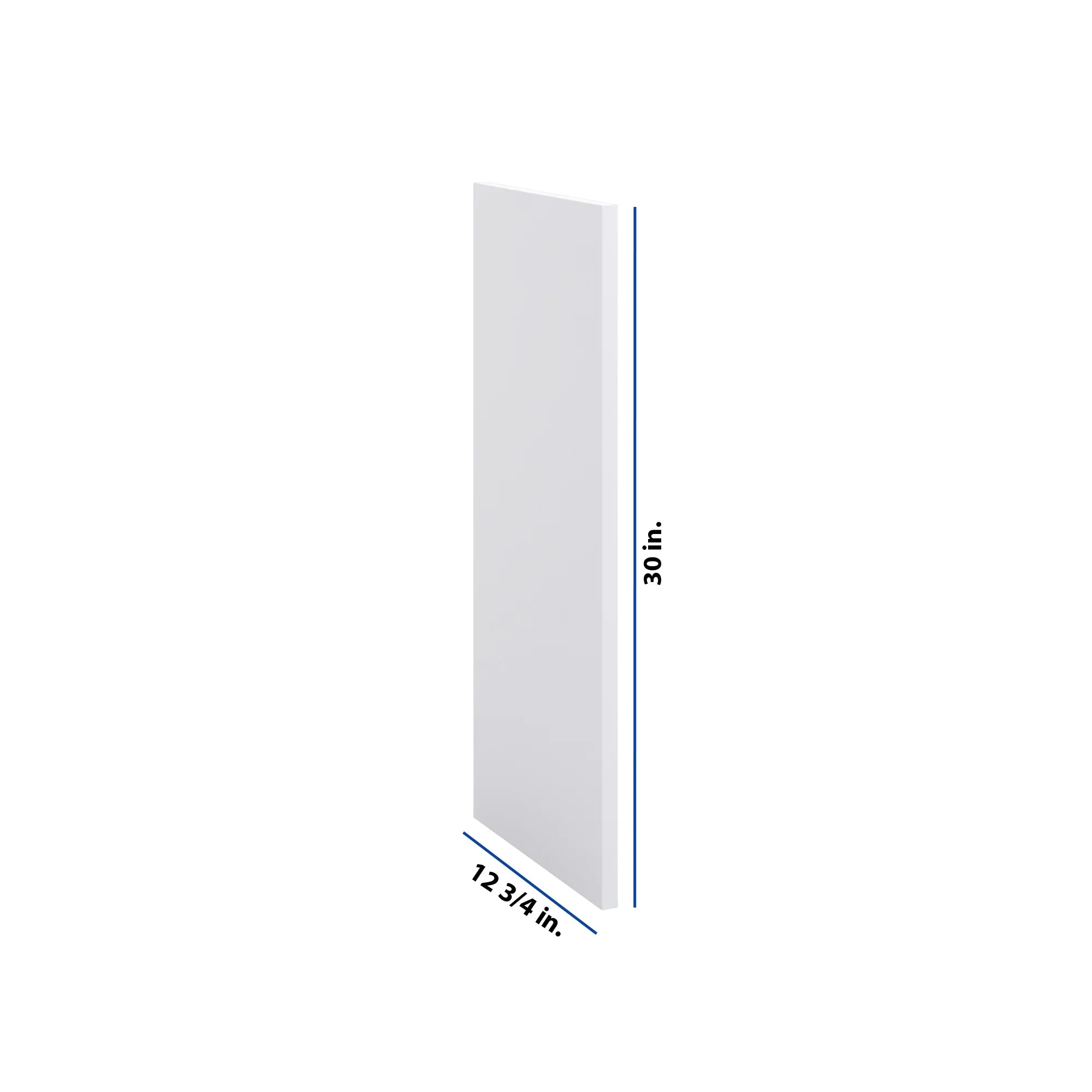 Modernform Cabinet Matte White 3/4" W X 30" H X 12 3/4" D Wall End Panel