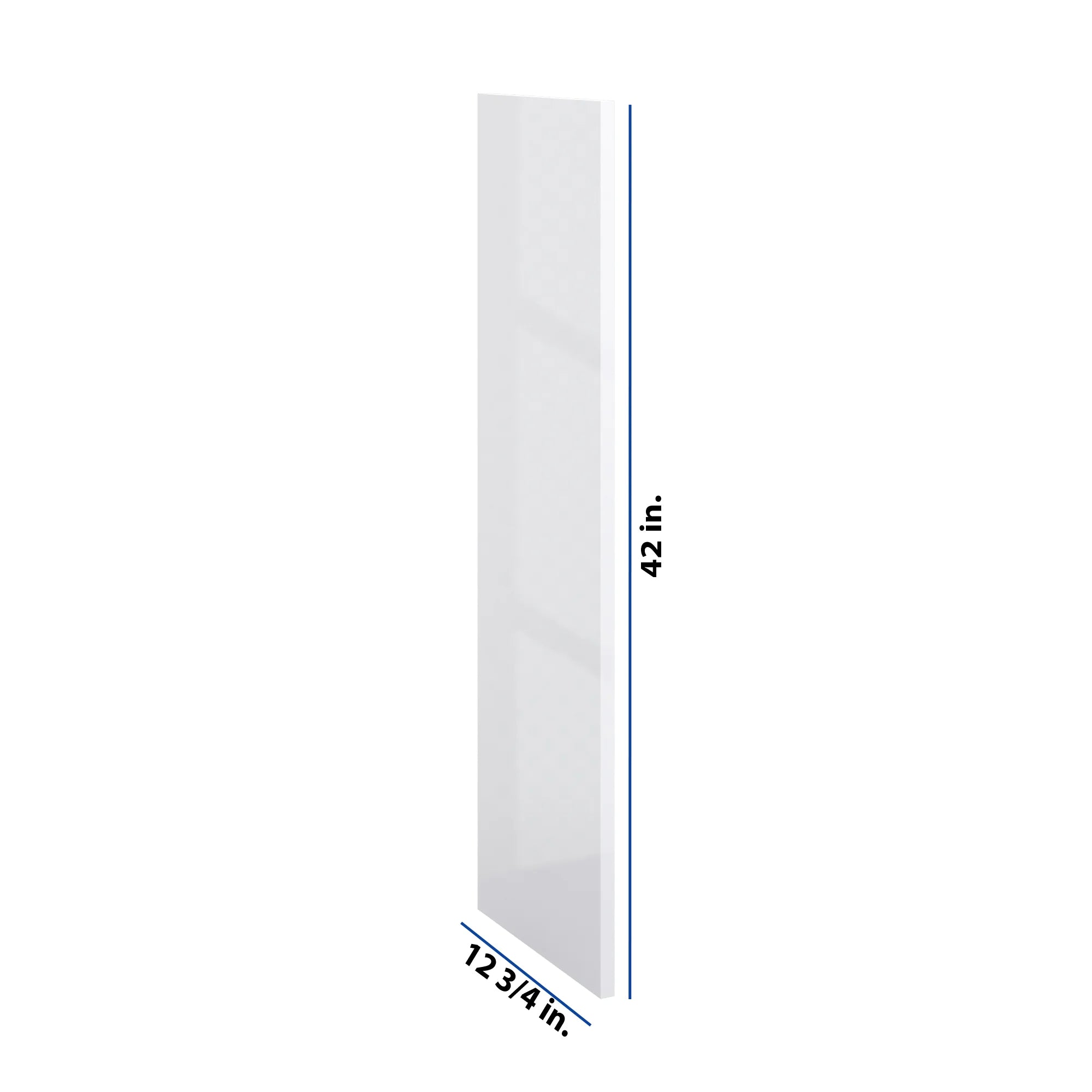 Modernform Cabinet Gloss White 3/4" W X 42" H X 12 3/4" D Wall End Panel