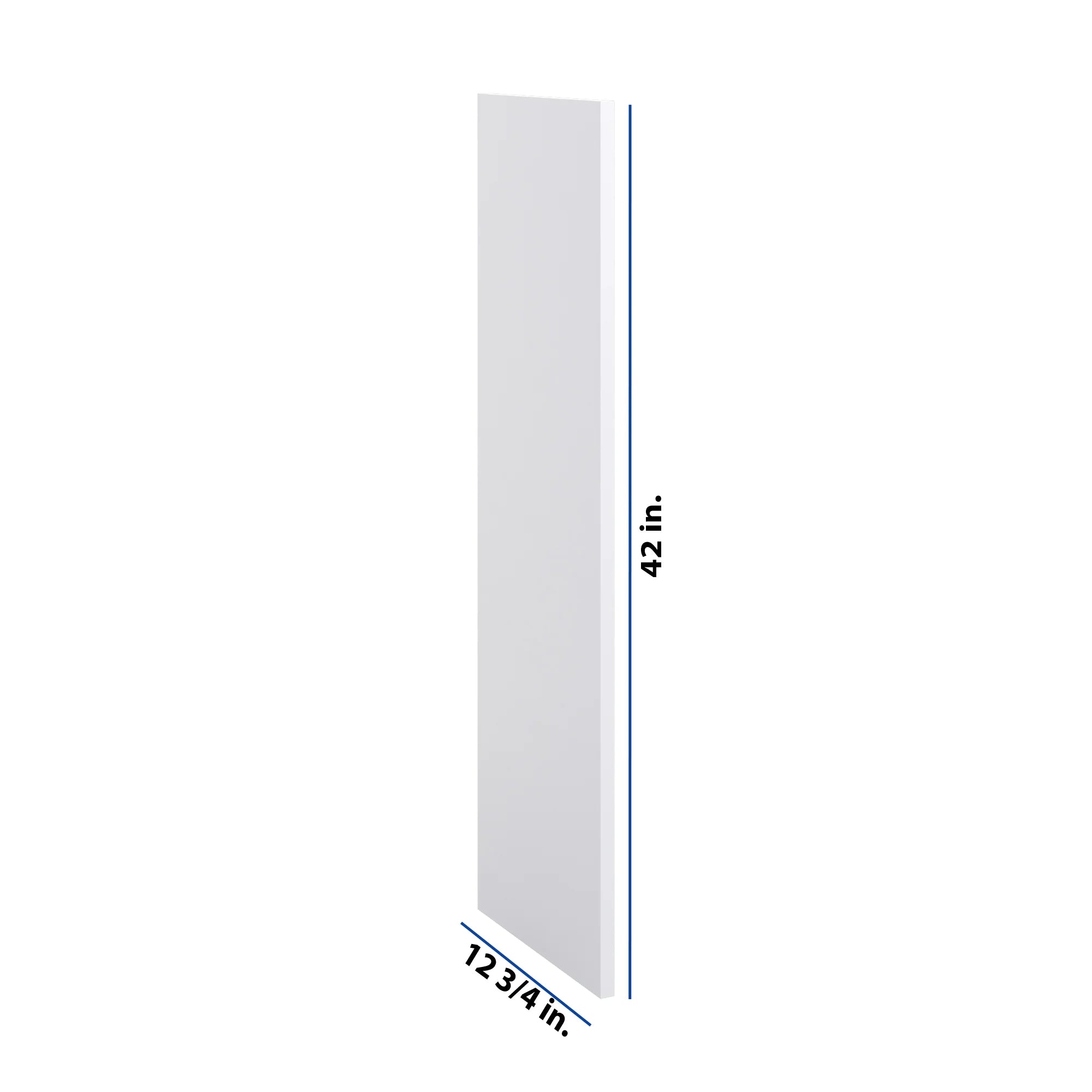 Modernform Cabinet Matte White 3/4" W X 42" H X 12 3/4" D Wall End Panel