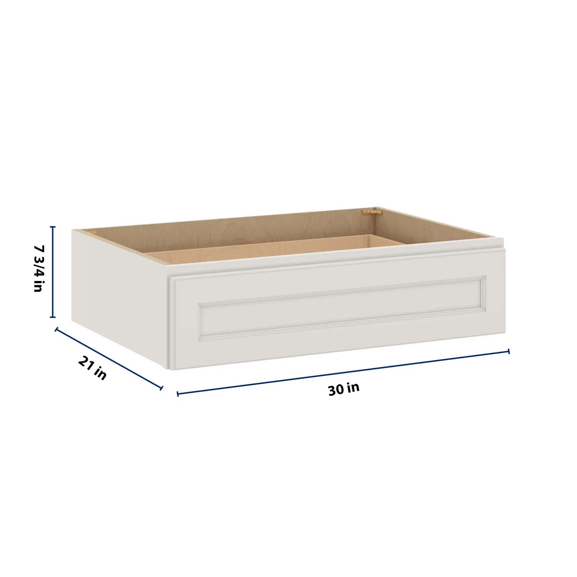 J&K Dove E1 30" W x 7-1/2" H or 8-1/2" H Knee Drawer