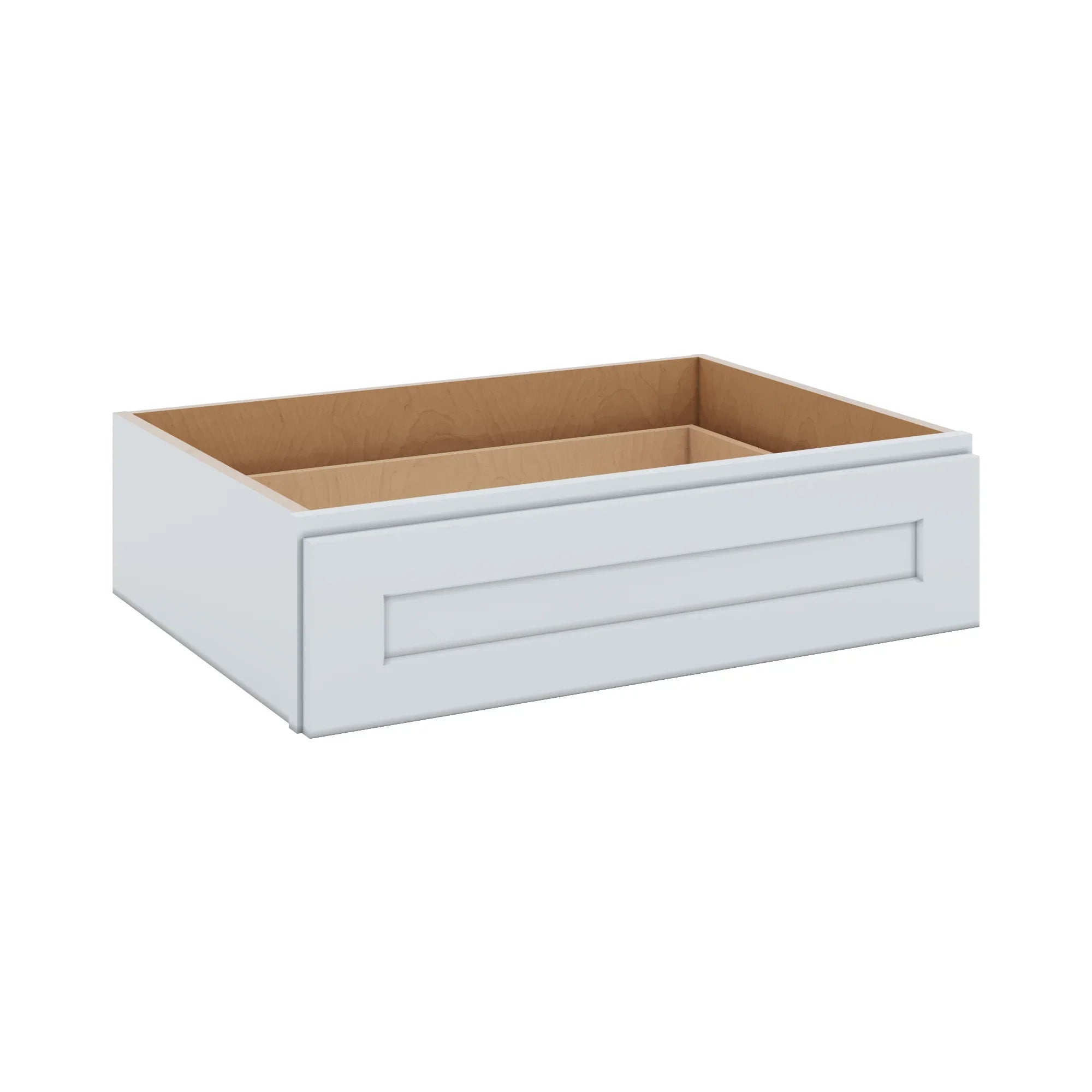 J&K White Shaker S8 30" W x 7-1/2" H or 8-1/2" H Knee Drawer