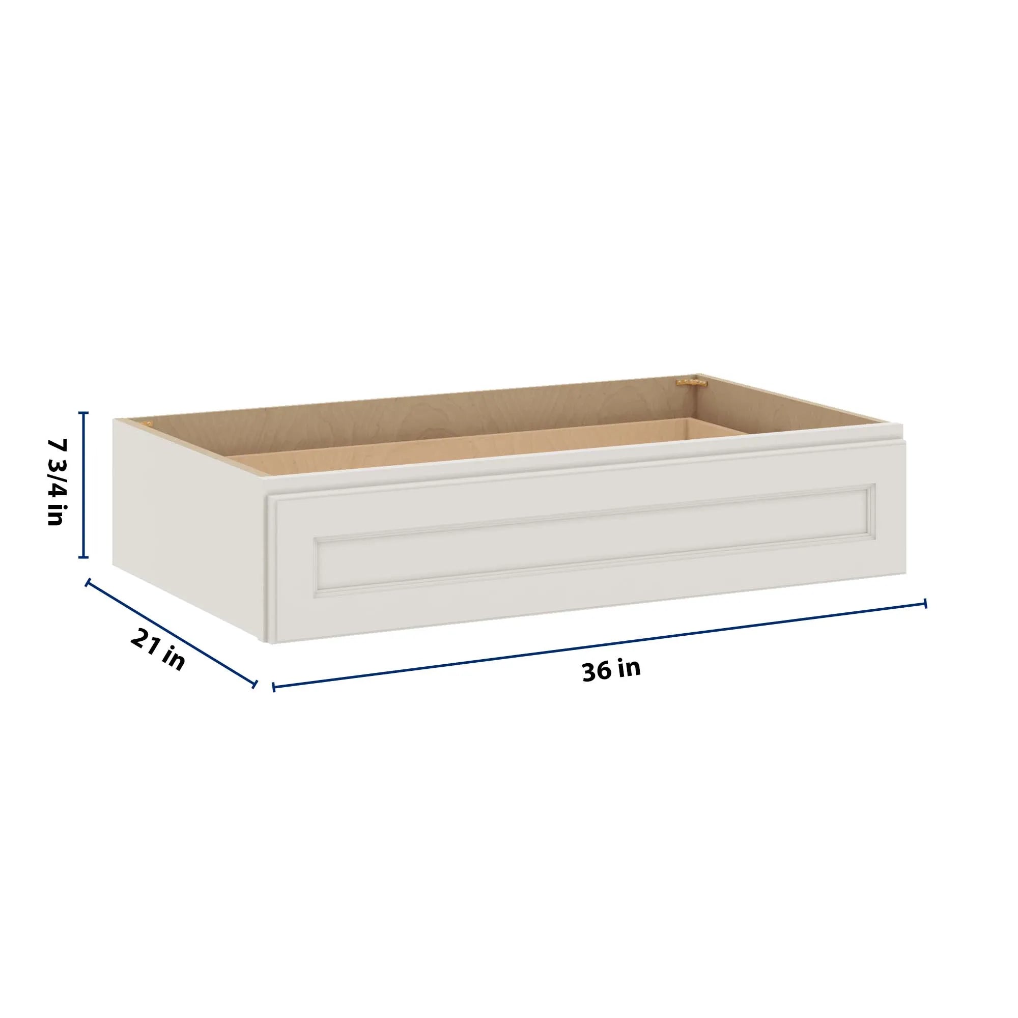 J&K Dove E1 36" W x 7-1/2" H or 8-1/2" H Knee Drawer