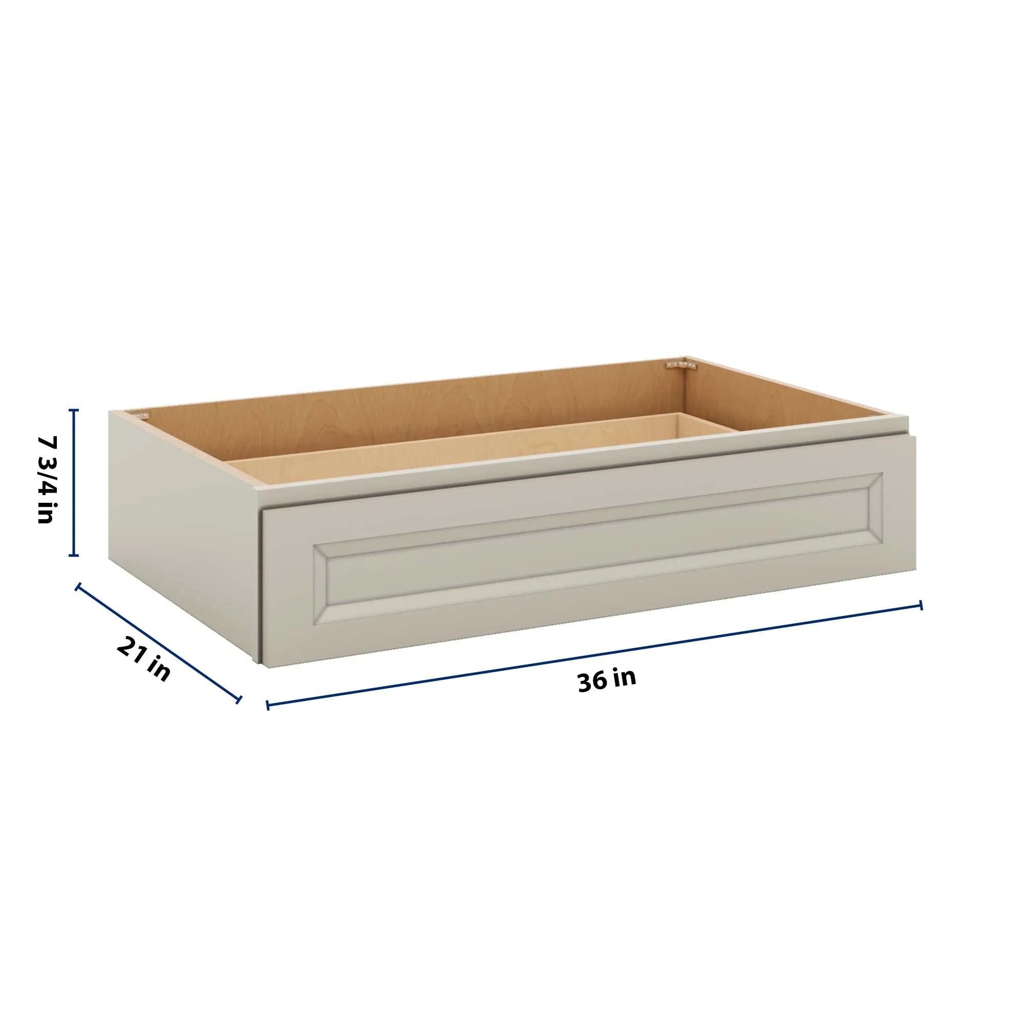J&K Pebble B6 36" W x 7-1/2" H or 8-1/2" H Knee Drawer