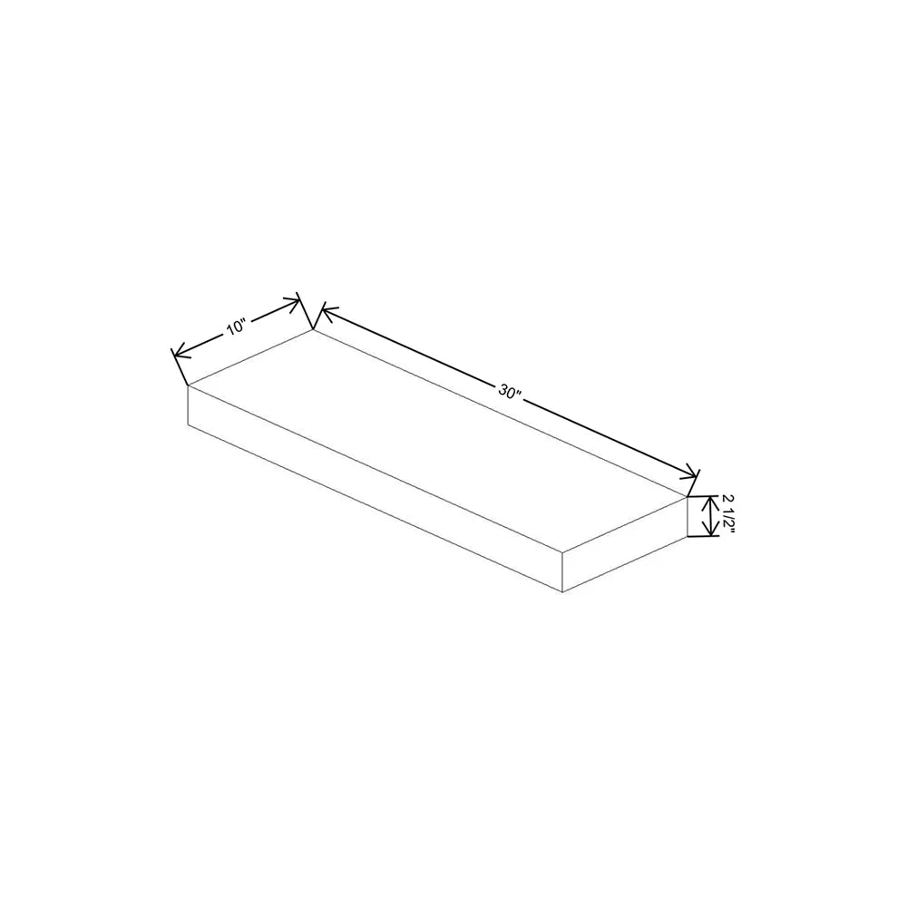 Fabuwood Illume Catalina Olmo 3 30" W x 2 1/2" H x 10" D Timber Floating Shelf