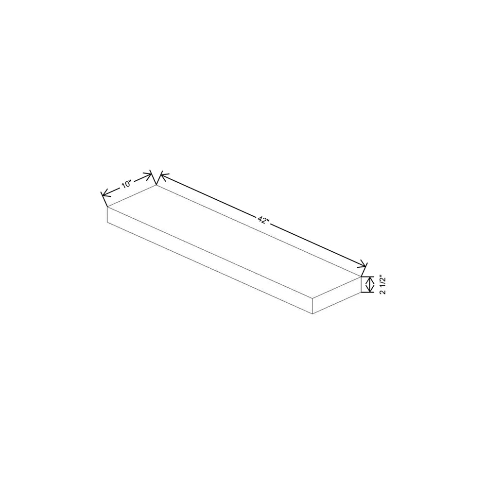 Fabuwood Illume Tuscany Muratti 1 42" W x 2 1/2" H x 10" D Timber Floating Shelf