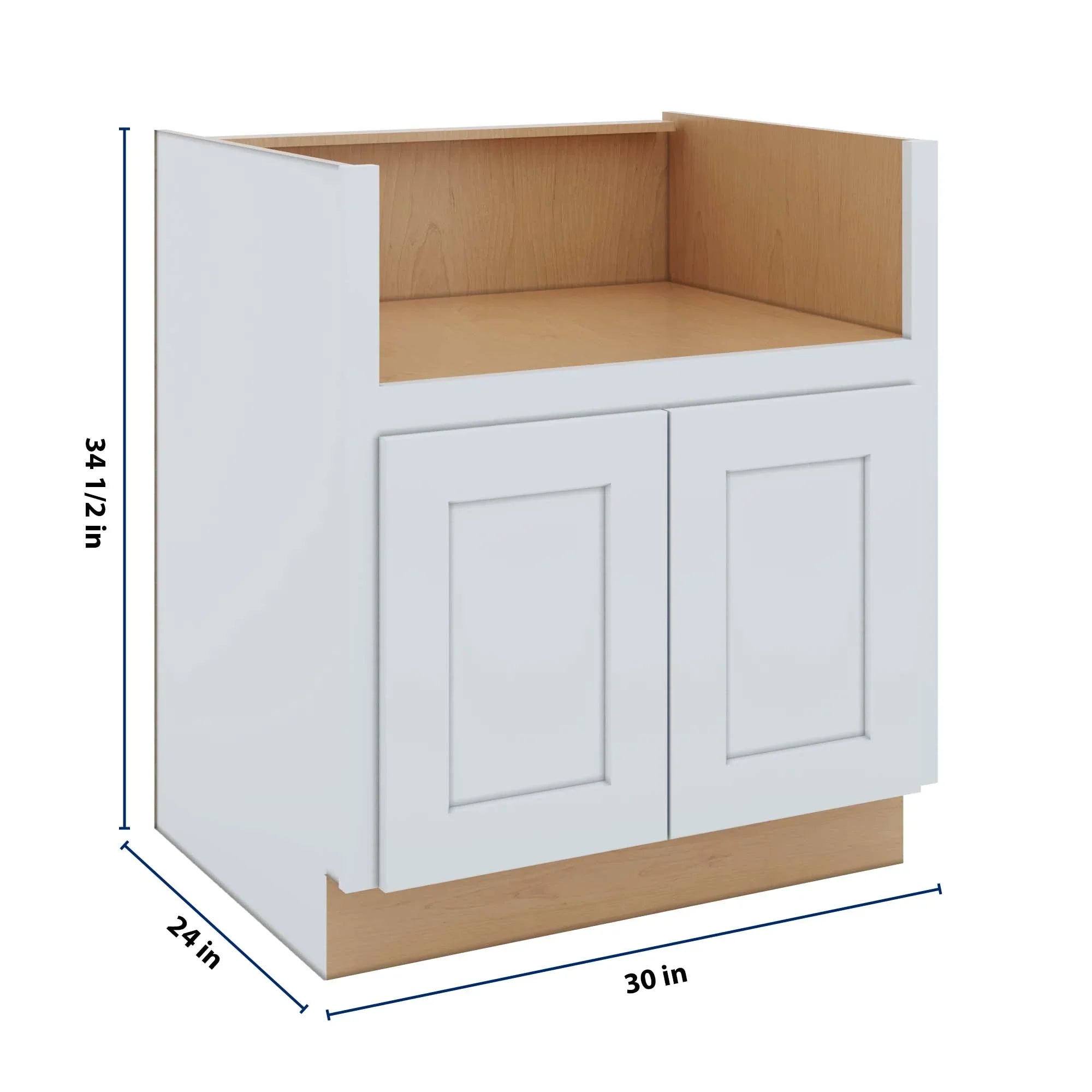 J&K White Shaker S8 Base Farm Sink - 30" W