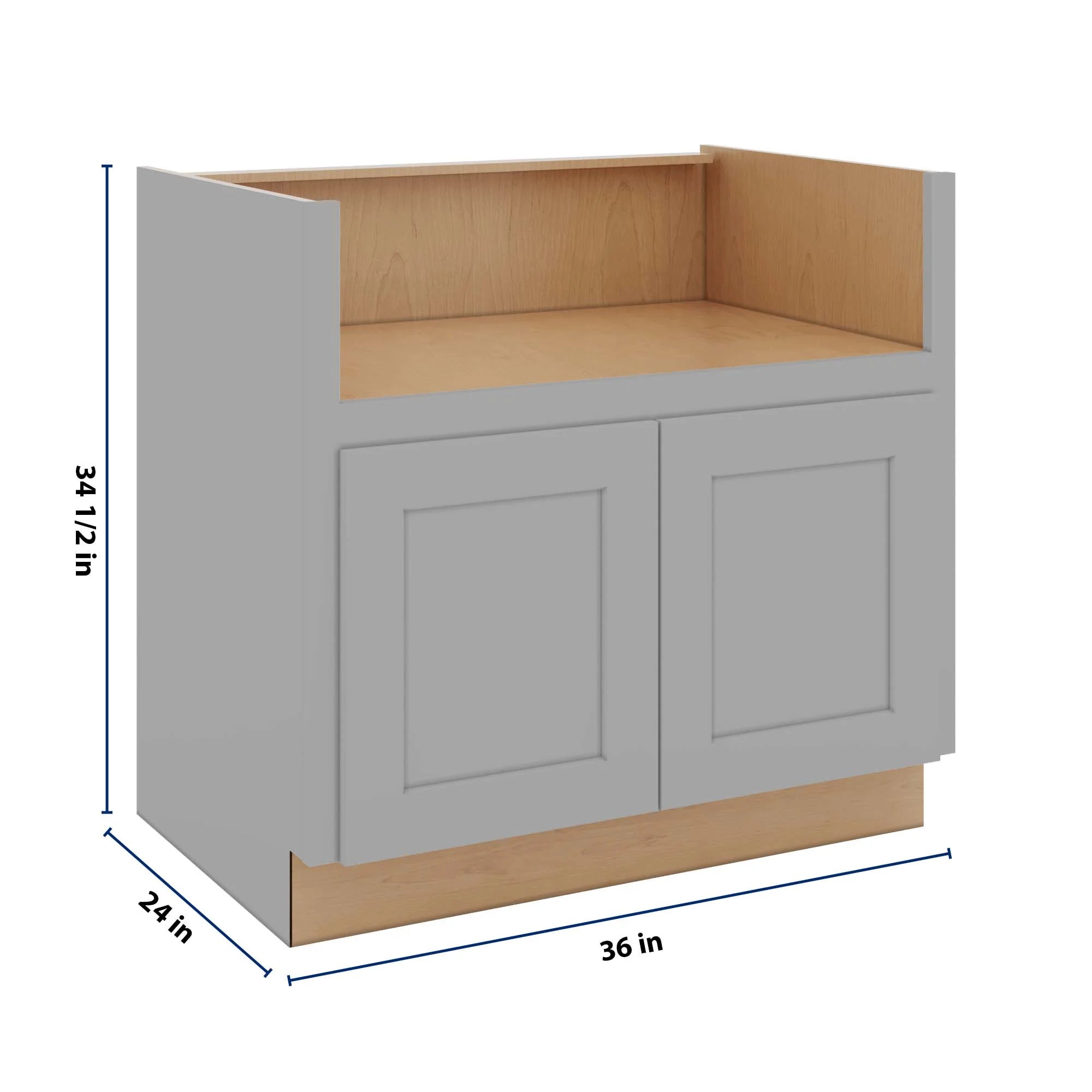 J&K Castle Grey S5 Base Farm Sink - 36" W