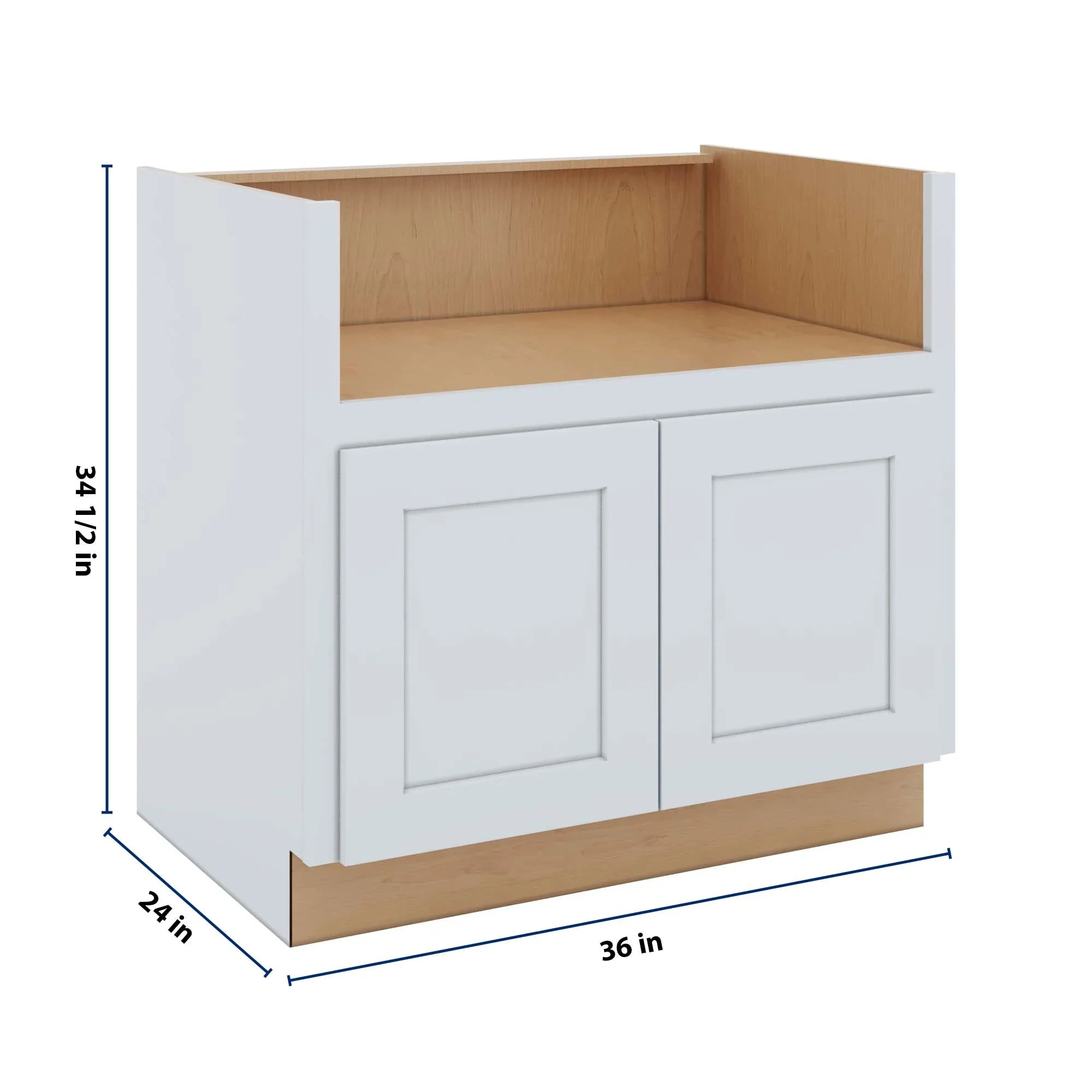 J&K White Shaker S8 Base Farm Sink - 36" W