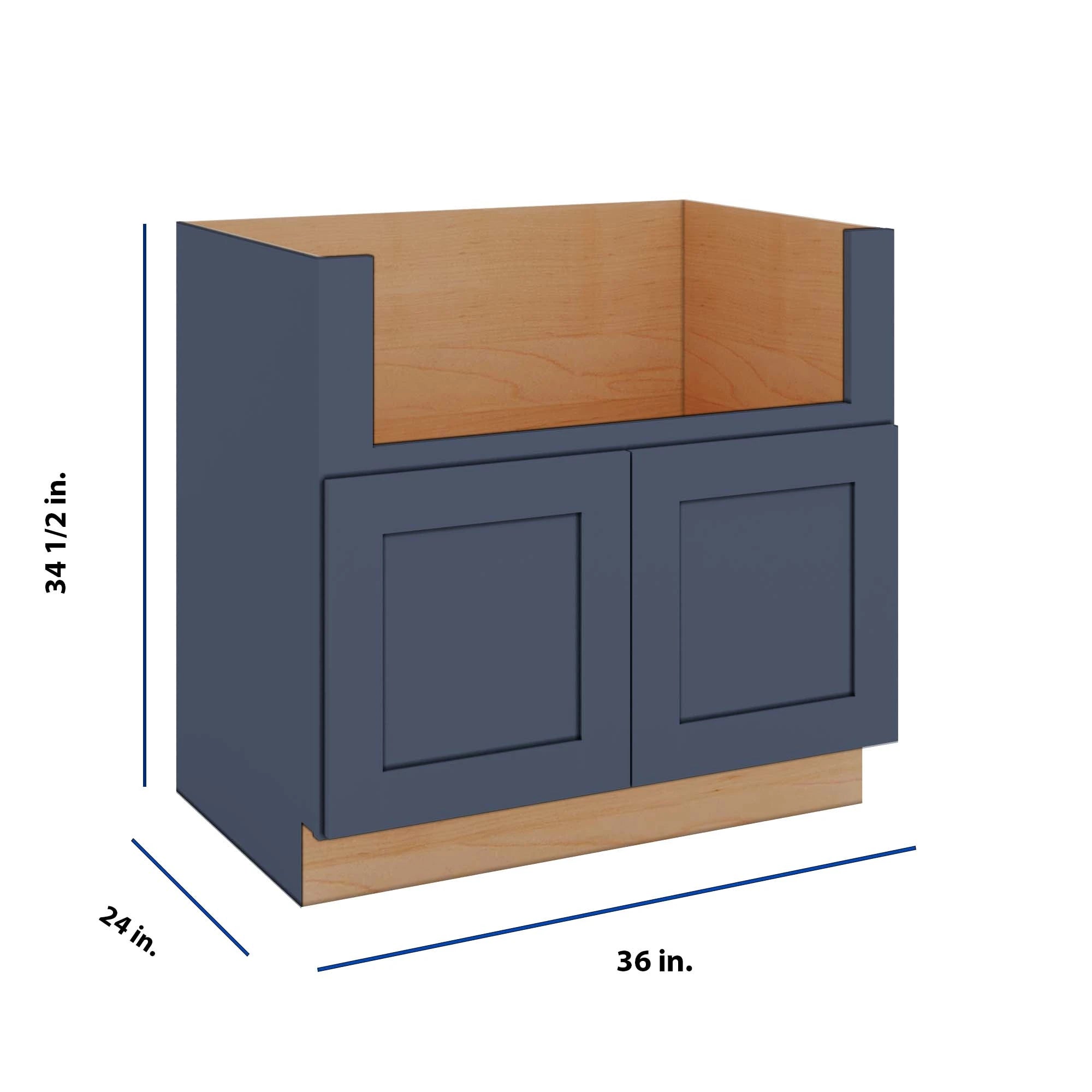 Modernform Cabinet Signature Blue 36" W X 34 1/2" H X 24" D Farm Sink Base Cabinet