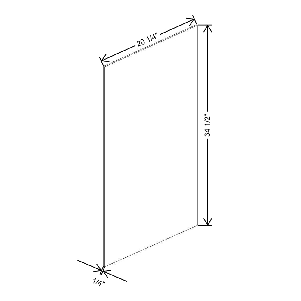 CNC Concord Elegant Smoky Grey 1/4" W X 34 1/2" H X 20 1/4" D Finished Skin