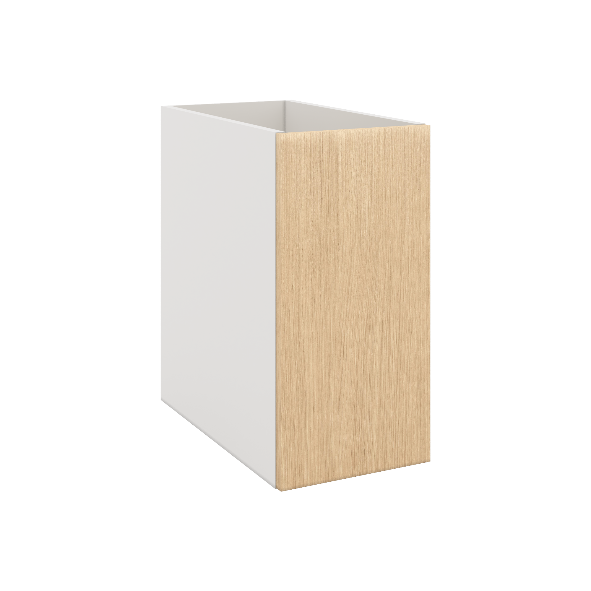 Modernform Cabinet Natural Oak 12" W X 24" H X 21" D Vanity Floating Full Height Single Door Cabinet
